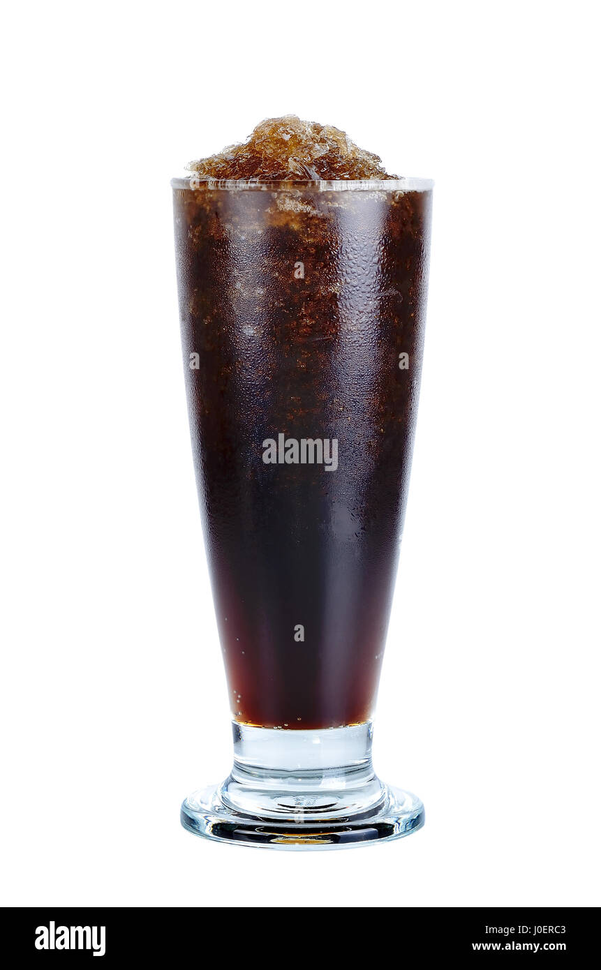 Cola with glass isolated on the white background Stock Photo - Alamy