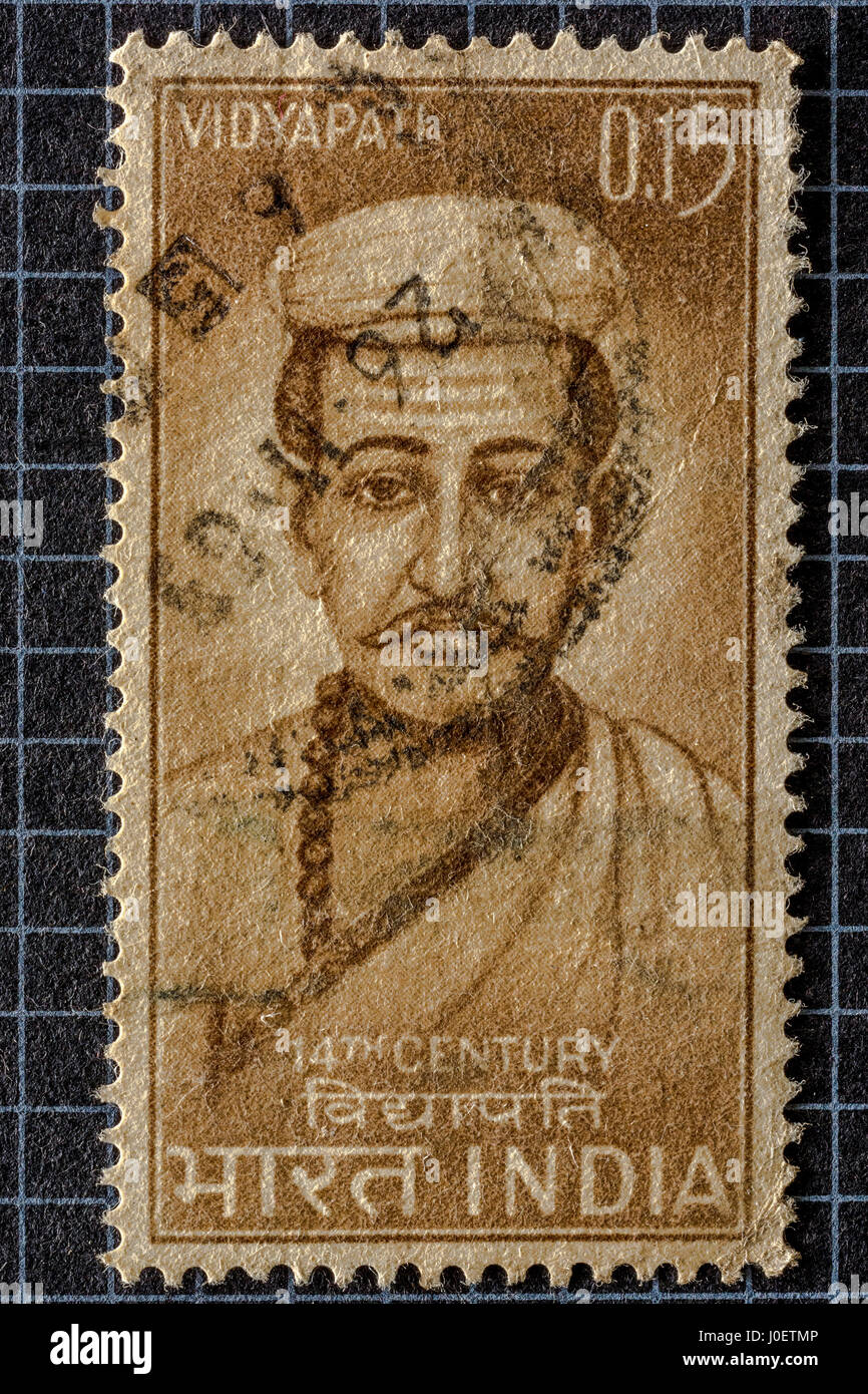 Vidyapati postage stamp, india, asia Stock Photo
