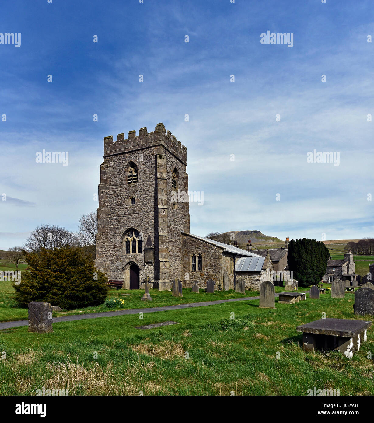 Church of Saint Oswald. Horton-in-Ribblesdale, Craven, North Yorkshire, England, United Kingdom, Europe. Stock Photo