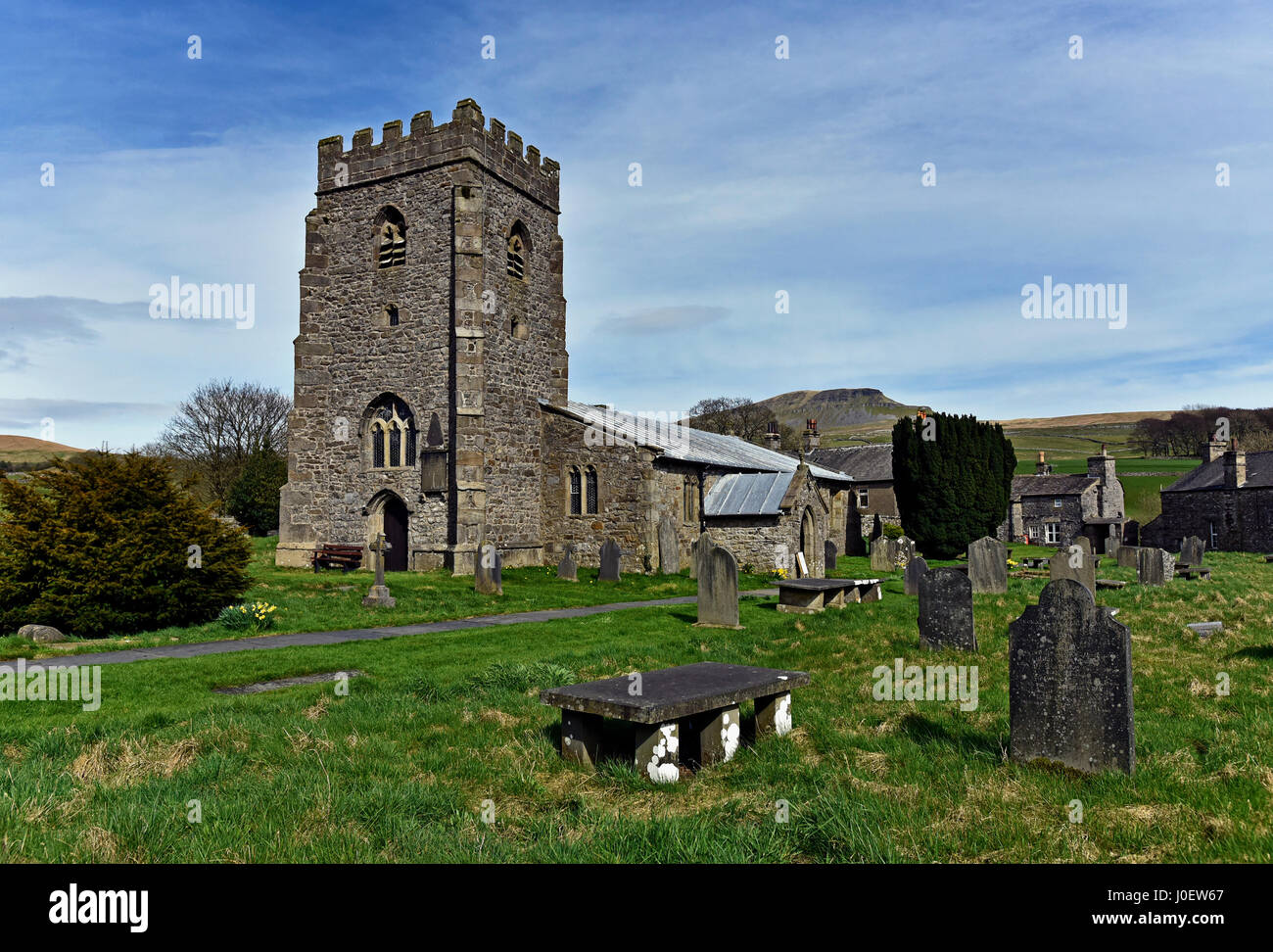 Church of Saint Oswald. Horton-in-Ribblesdale, Craven, North Yorkshire, England, United Kingdom, Europe. Stock Photo