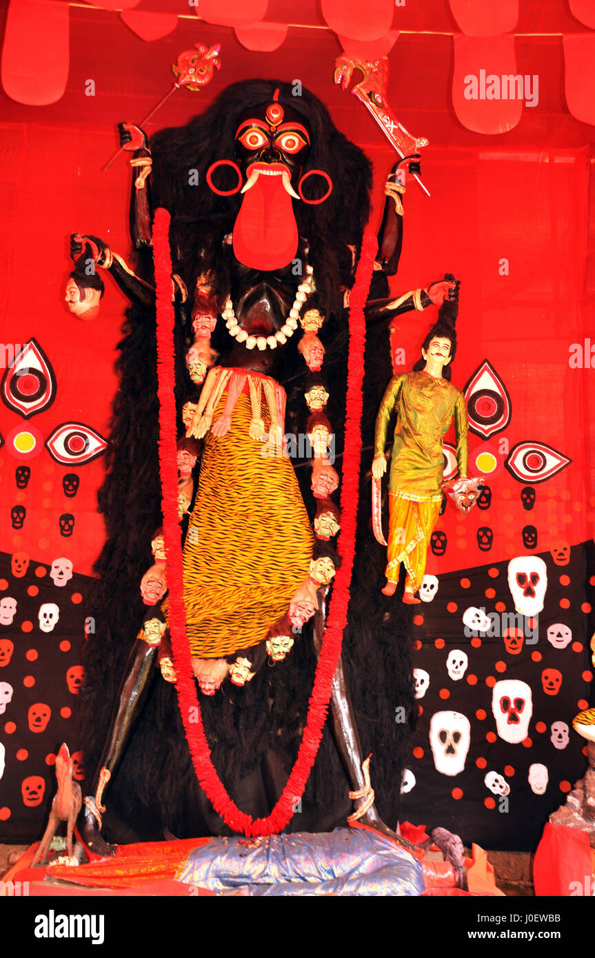 Goddess kali festival, kolkata, west bengal, india, asia Stock Photo