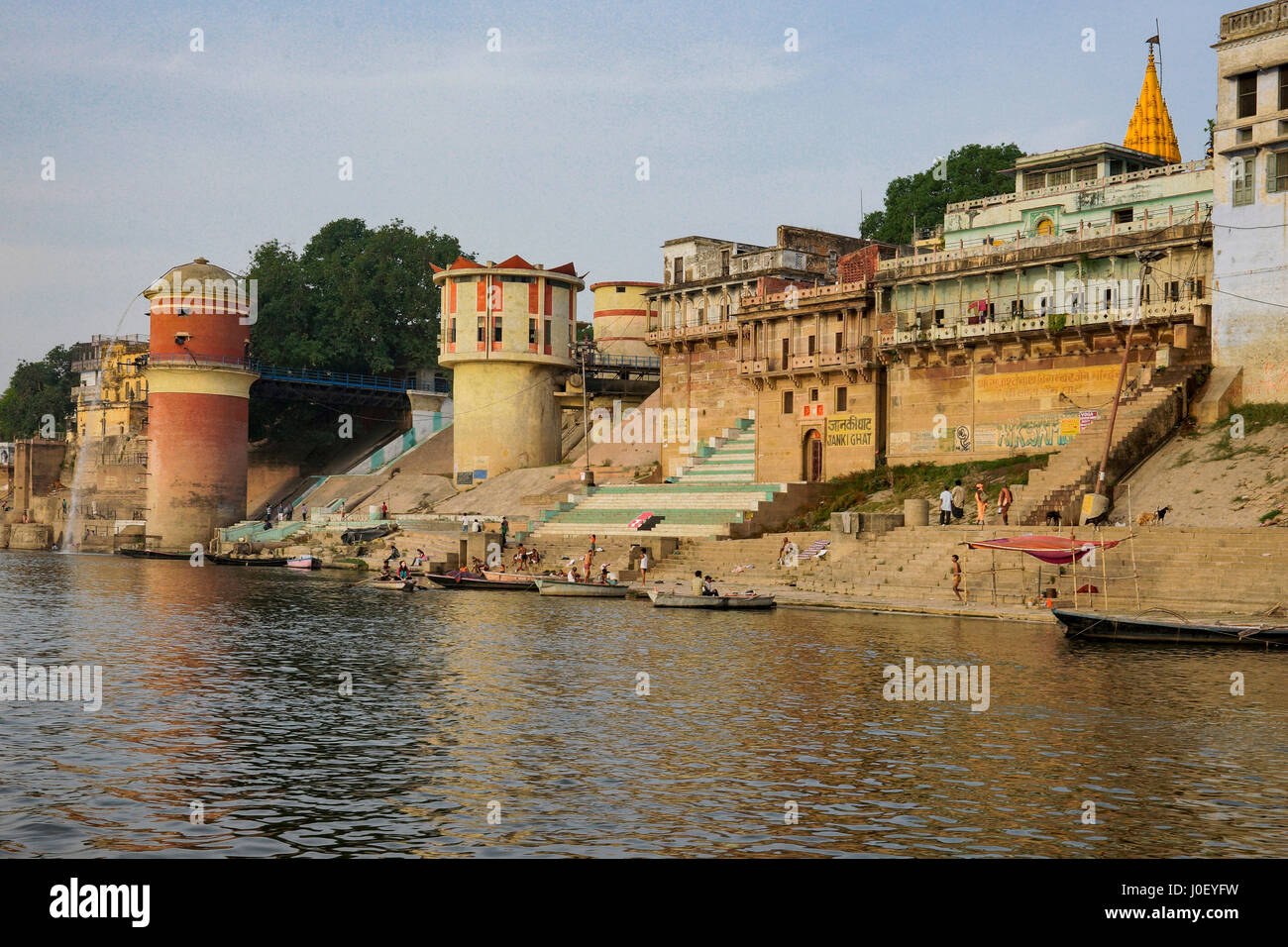 Janki ghat, varanasi, uttar pradesh, india, asia Stock Photo