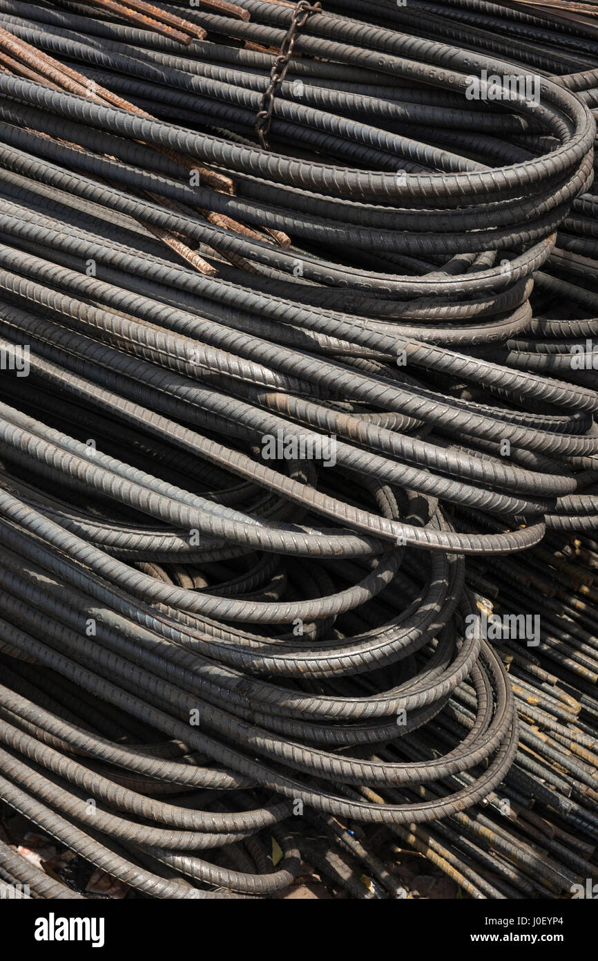 Steel rods used for construction, india, asia Stock Photo Alamy