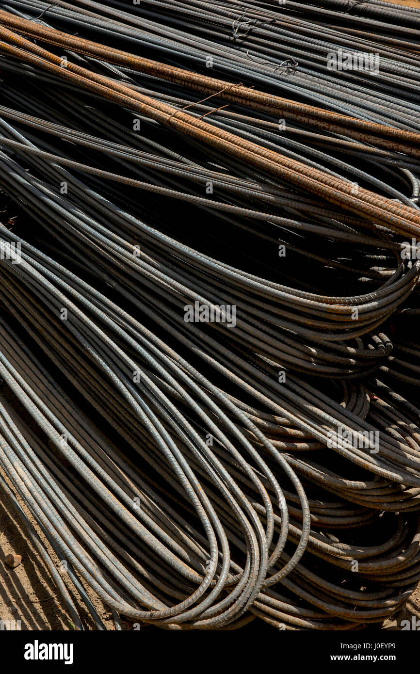 Steel rods used for construction, india, asia Stock Photo Alamy