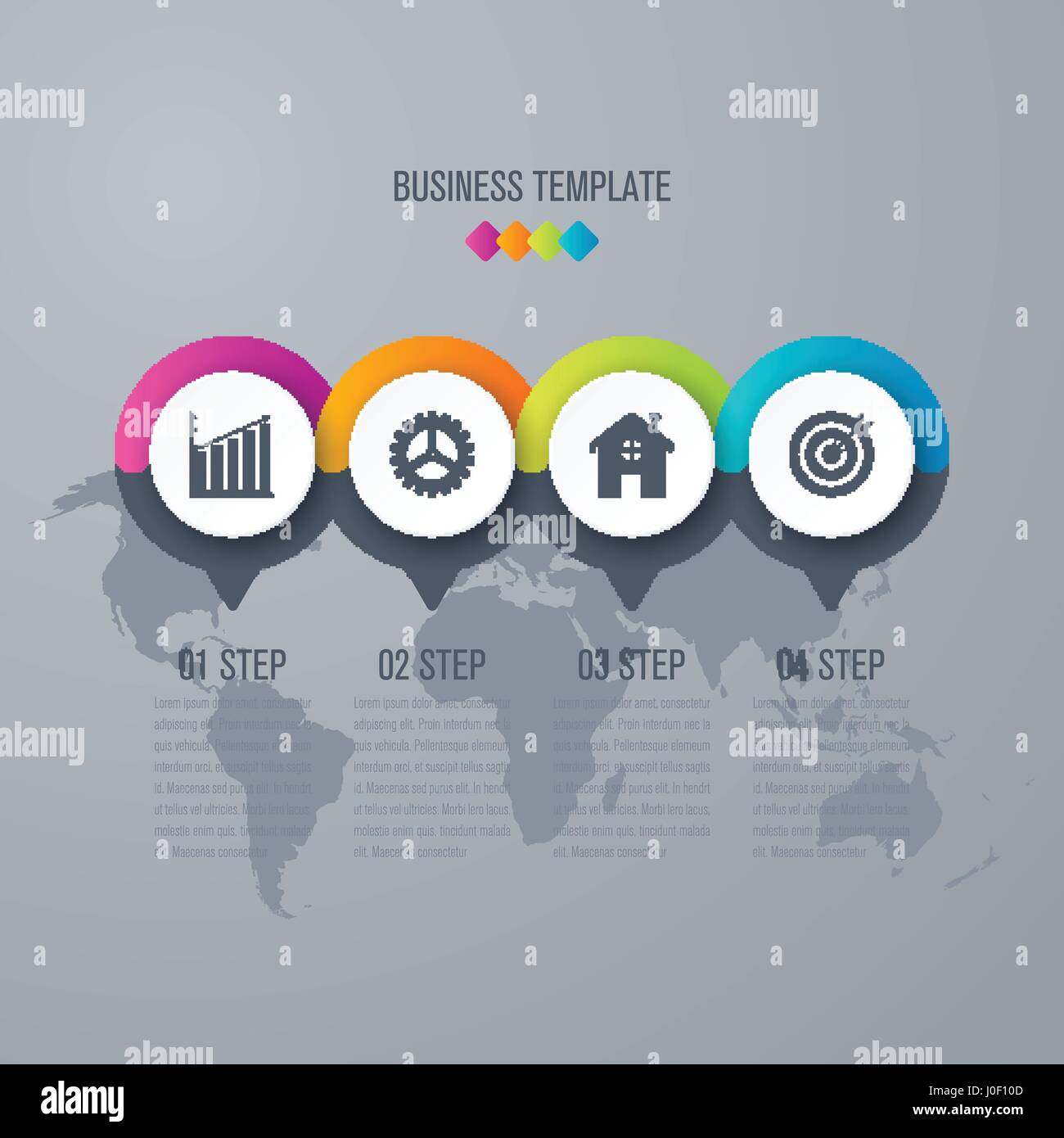 Infographics template four options with circle Stock Vector Image & Art ...