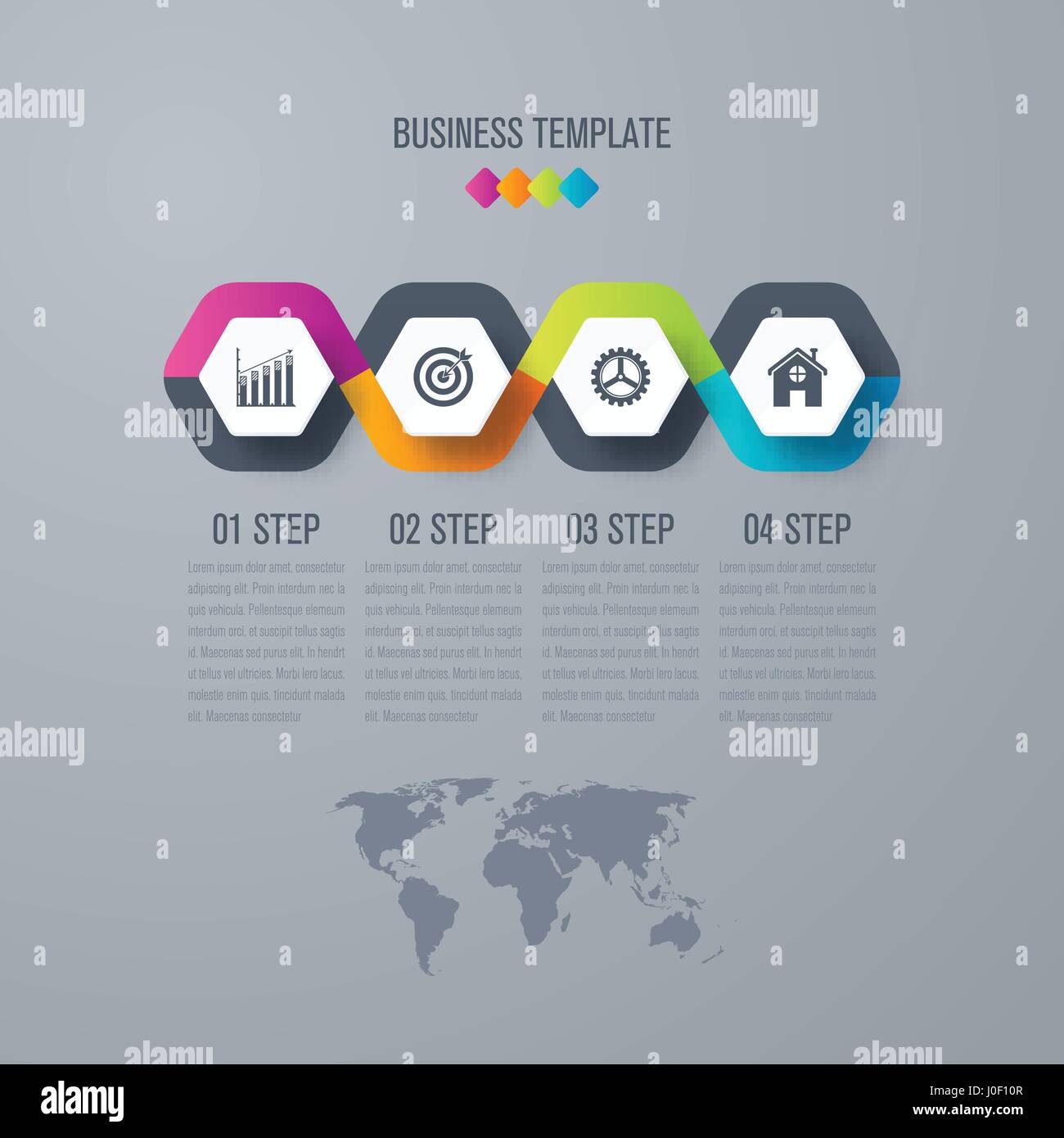 Infographic design template 4 options Stock Vector