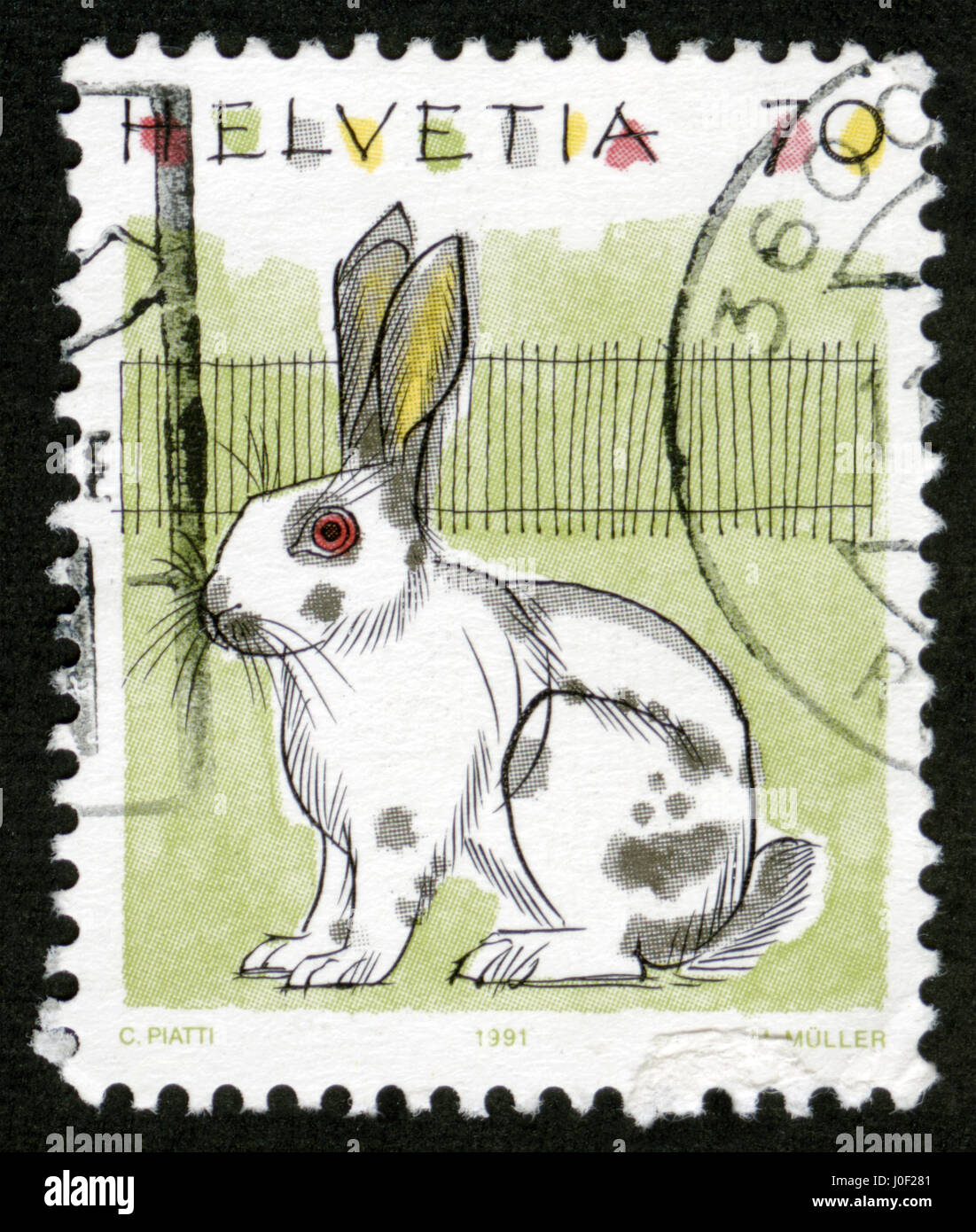 Vintage switzerland stamp retro hi-res stock photography and images - Alamy