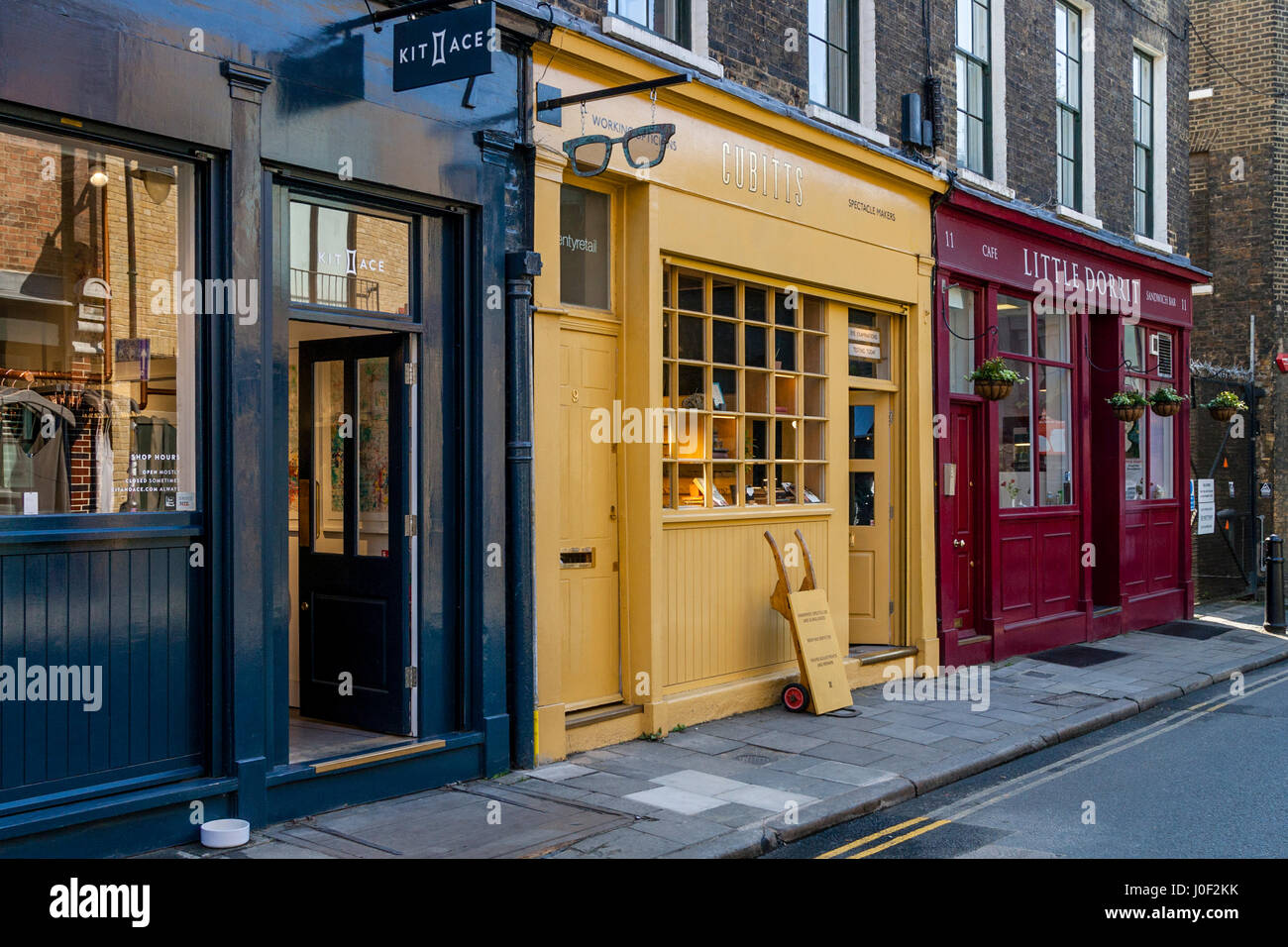Colourful Shops and Cafes Near Borough Market, London, England Stock Photo