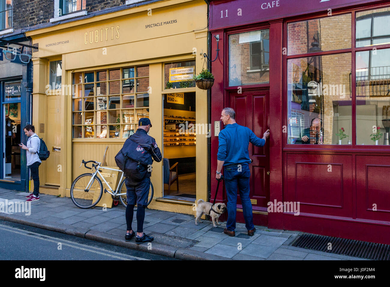 Colourful Shops and Cafes Near Borough Market, London, England Stock Photo