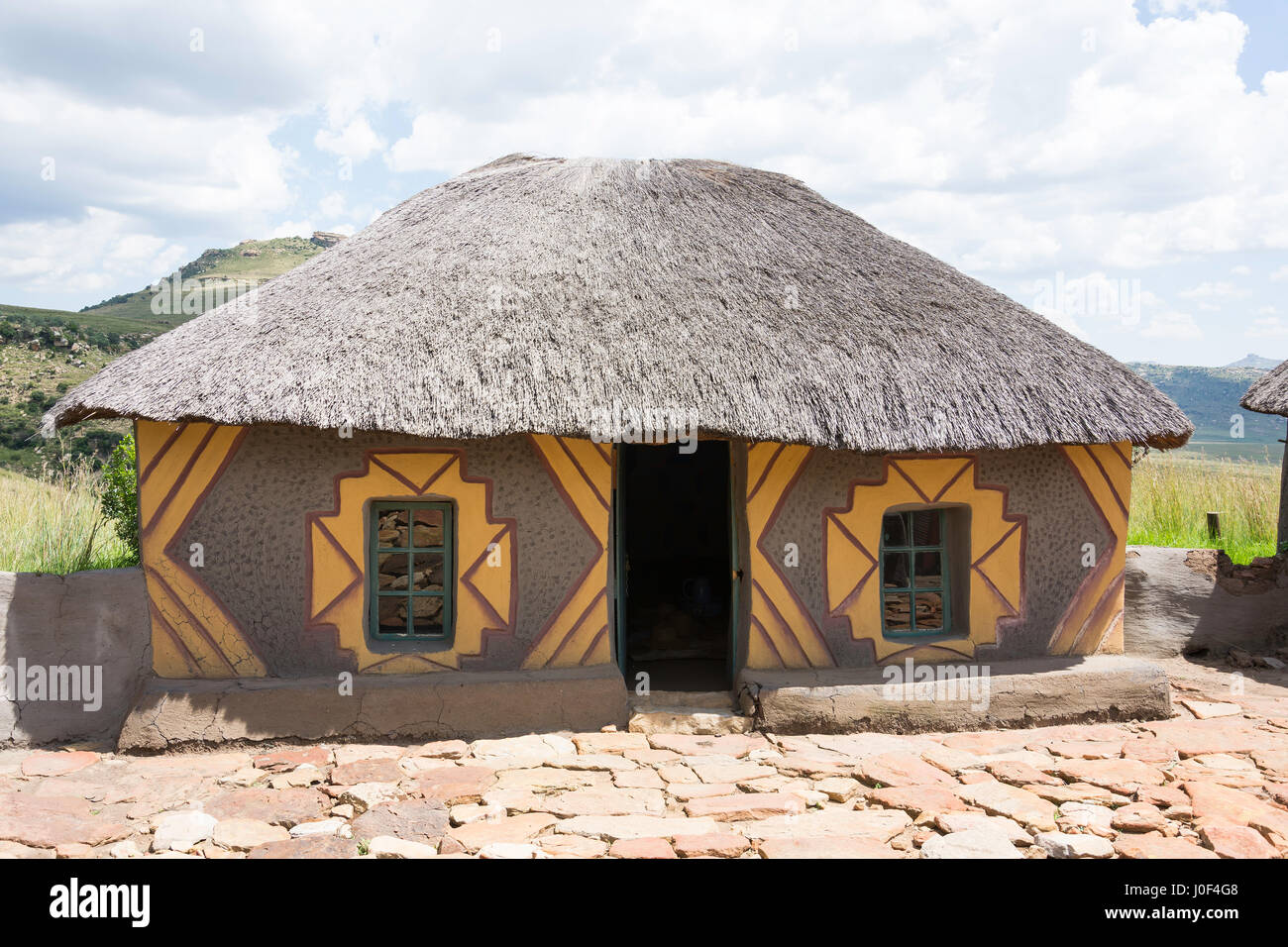 Traditional hut at Basotho Cultural Village, Golden Gate Highlands