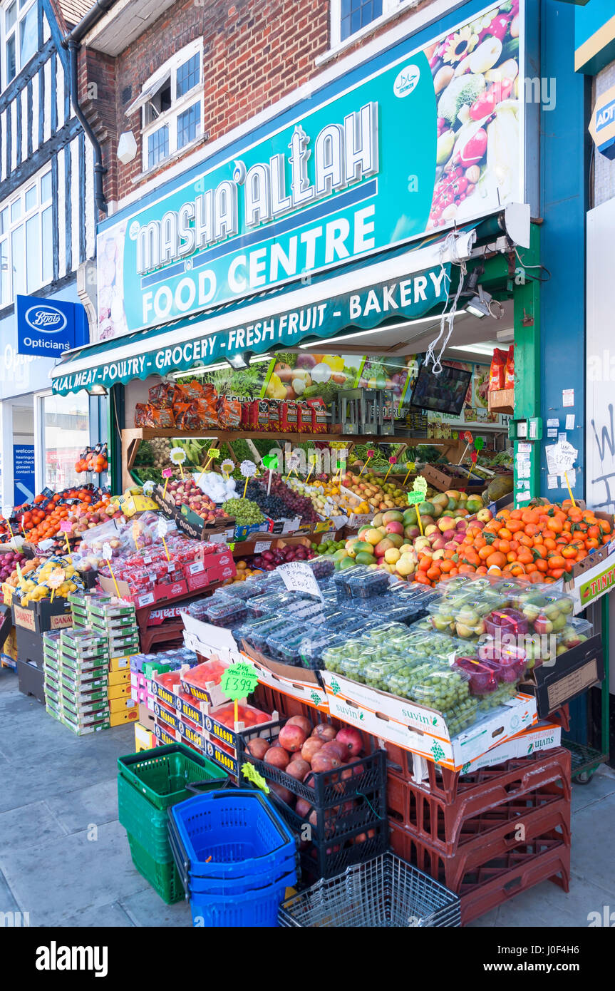 Fresh food grocers, Station Road, Hayes, London Borough of Hillingdon