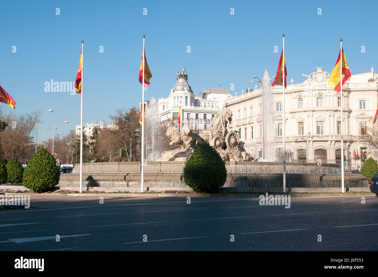 Fuente de Cibeles, Plaza de Cibeles, Madrid, Spain Stock Photo