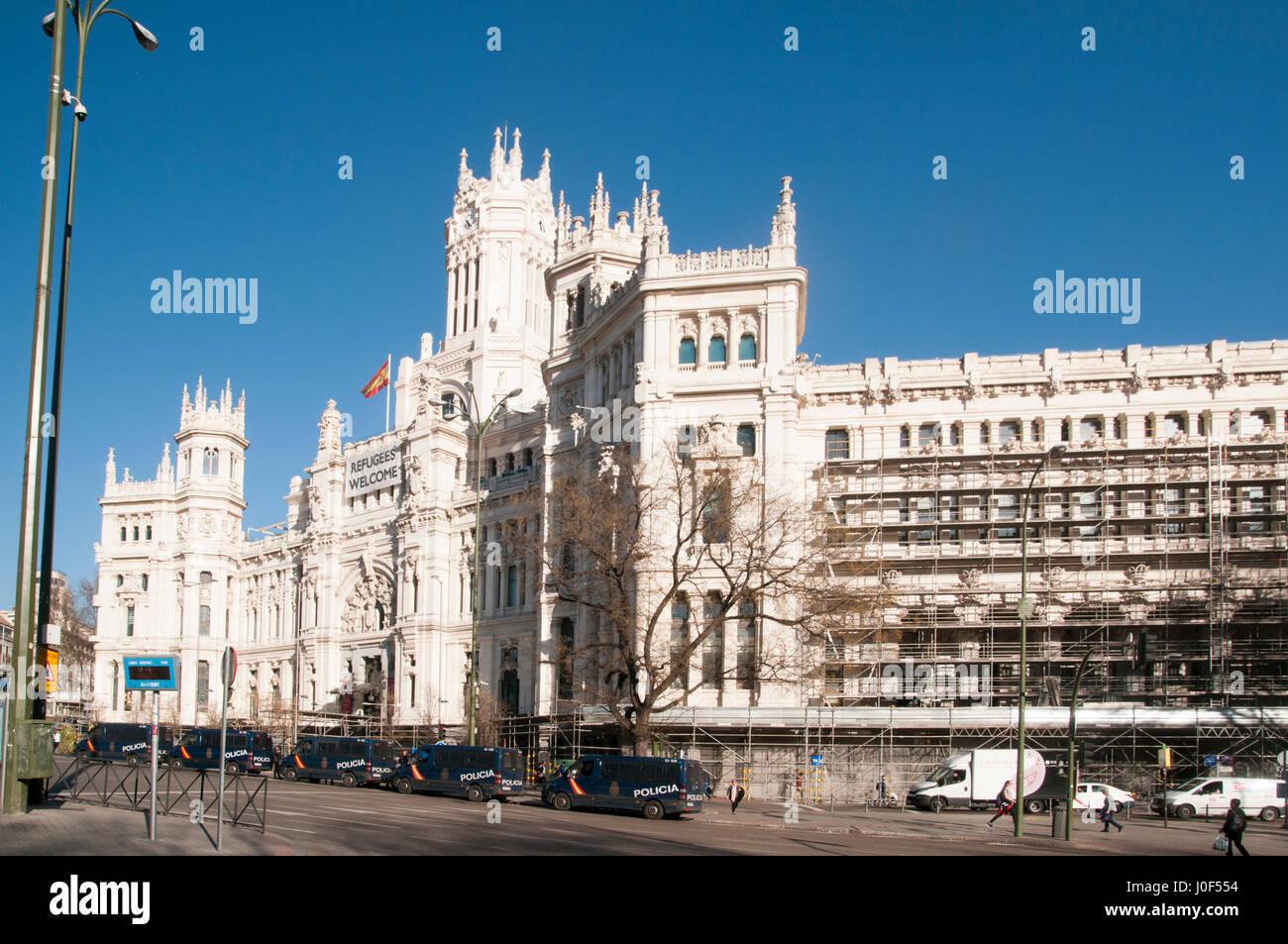 Palacio de Cibeles, City Hall, Madrid, Spain Stock Photo