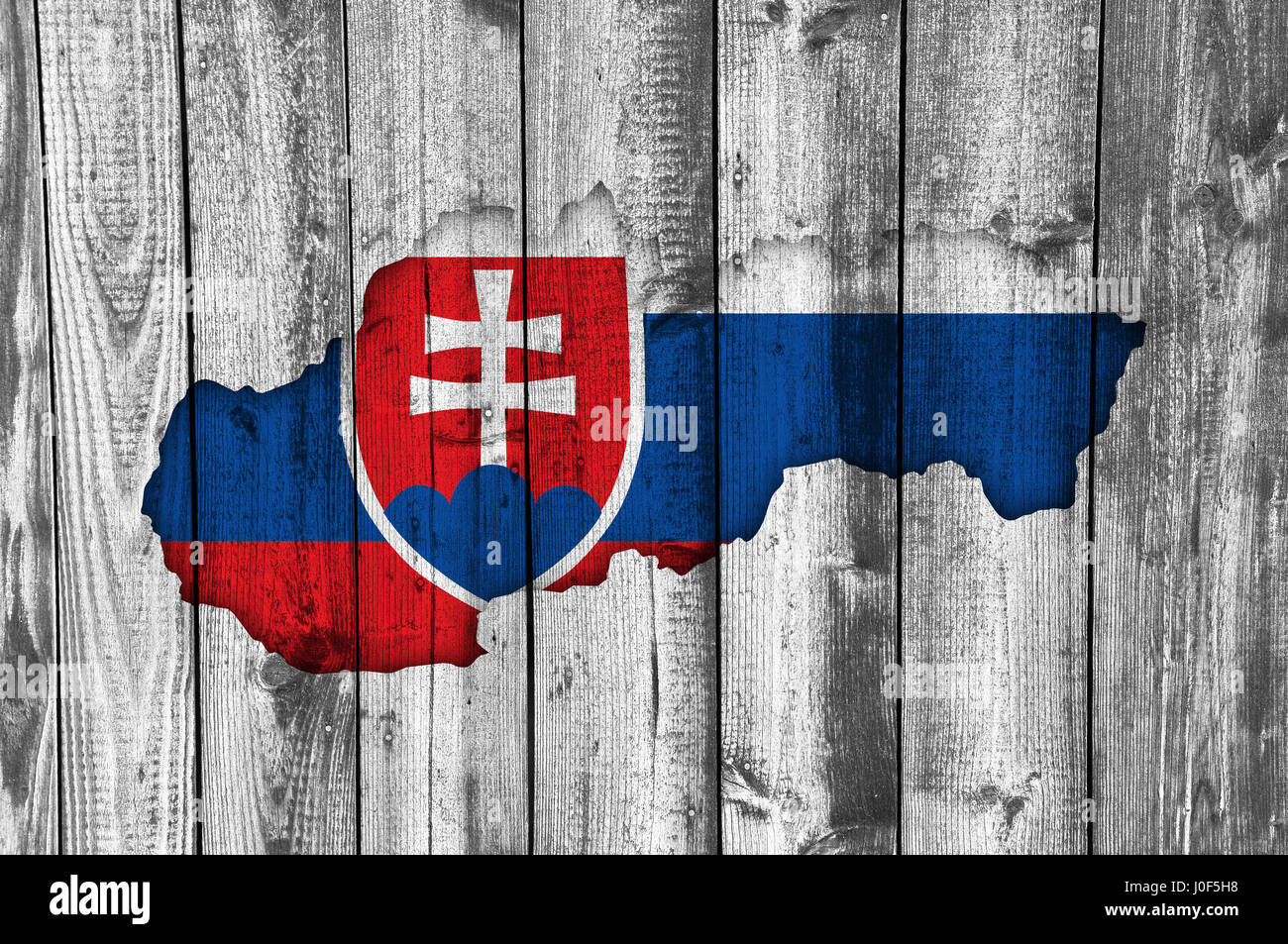 Map and flag of Slovakia on weathered wood Stock Photo - Alamy