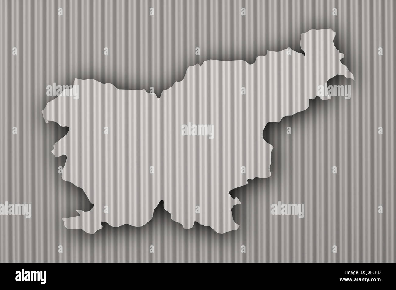 Map of Slovenia on corrugated iron Stock Photo - Alamy