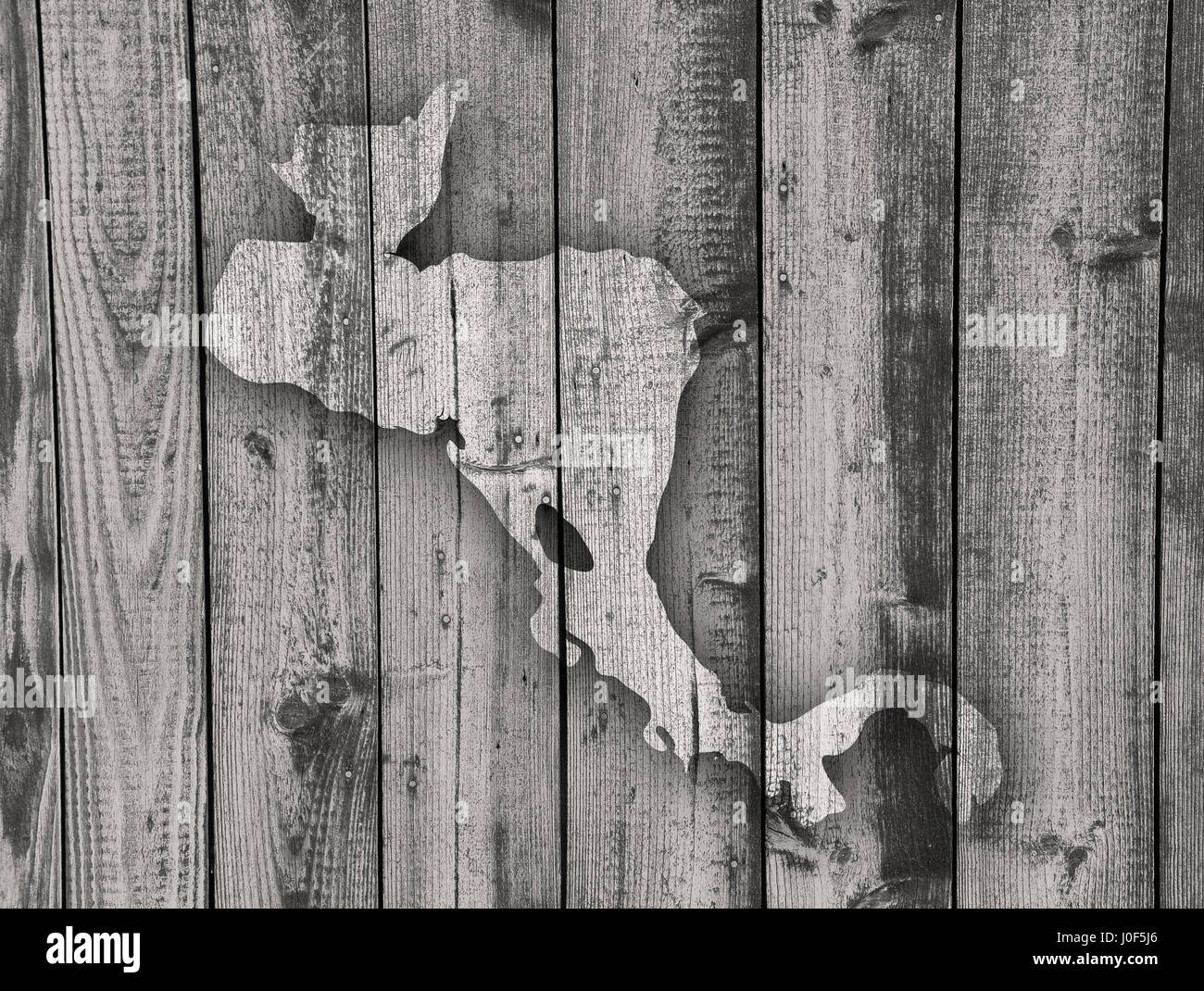 Map of Central America on weathered wood Stock Photo - Alamy