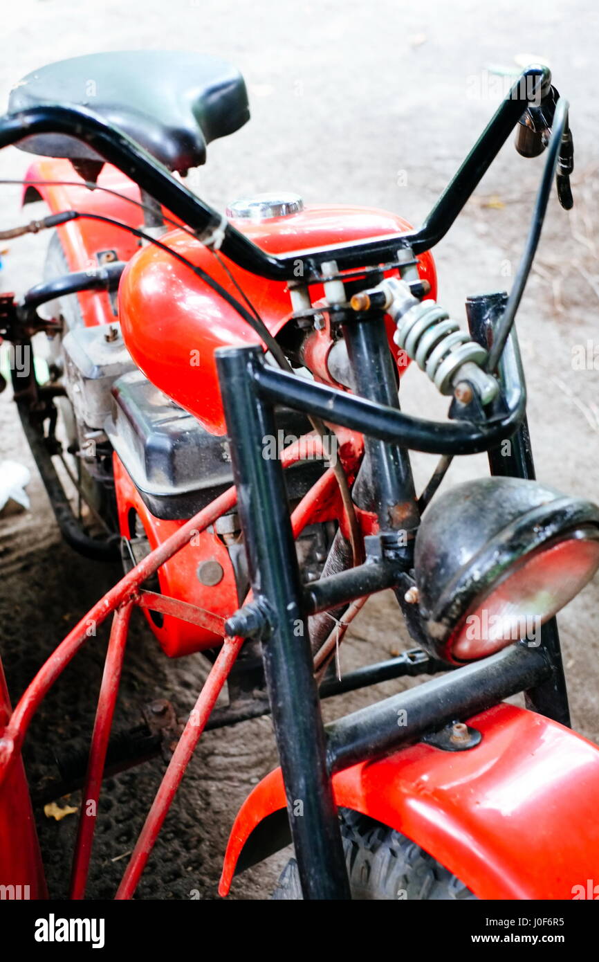 Small frame motorbike retro style 49cc cor children Stock Photo