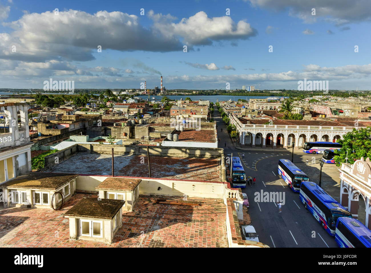 Panoramic view over the city of Cienfuegos, Cuba. Stock Photo