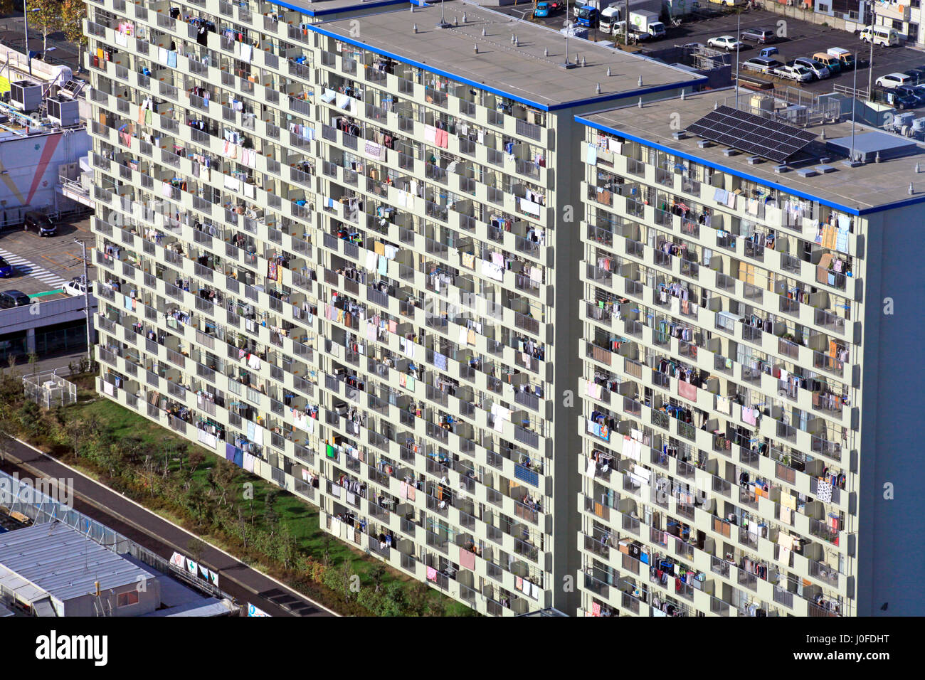 Apartment Complex View from Funabori Tower Edogawa Tokyo Japan Stock