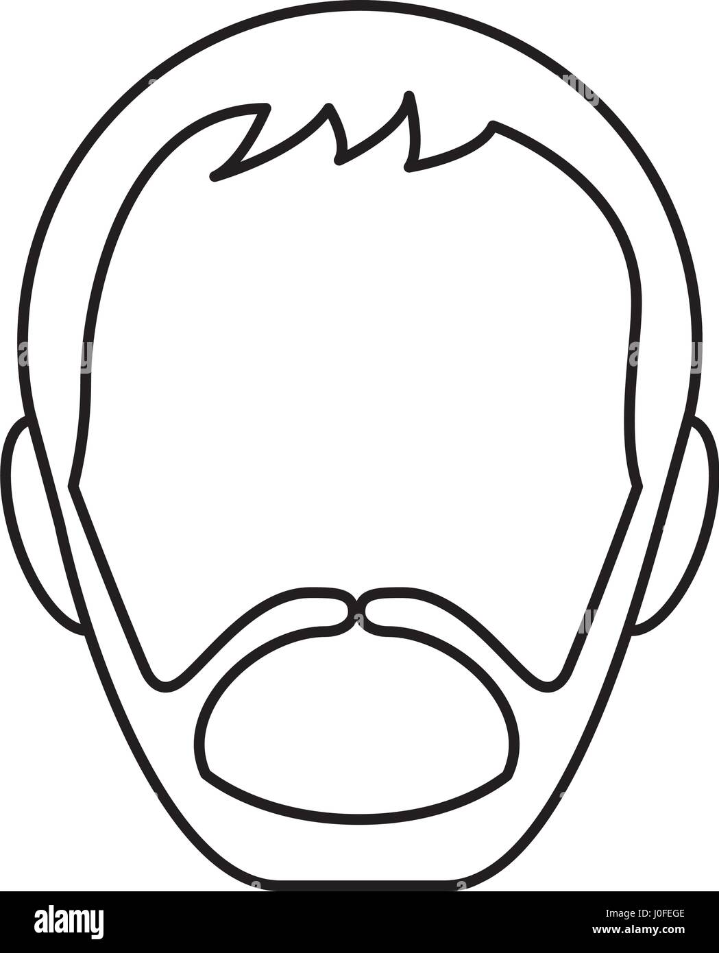 head man avatar icon Stock Vector