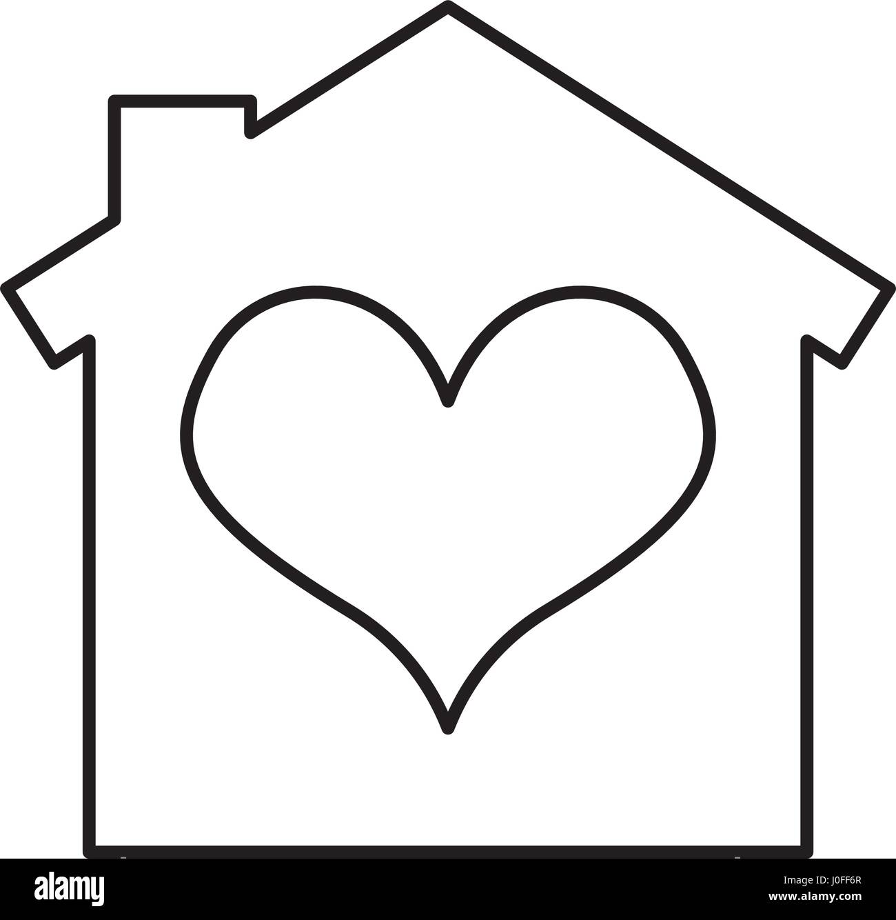 house with heart icon Stock Vector Image & Art Alamy
