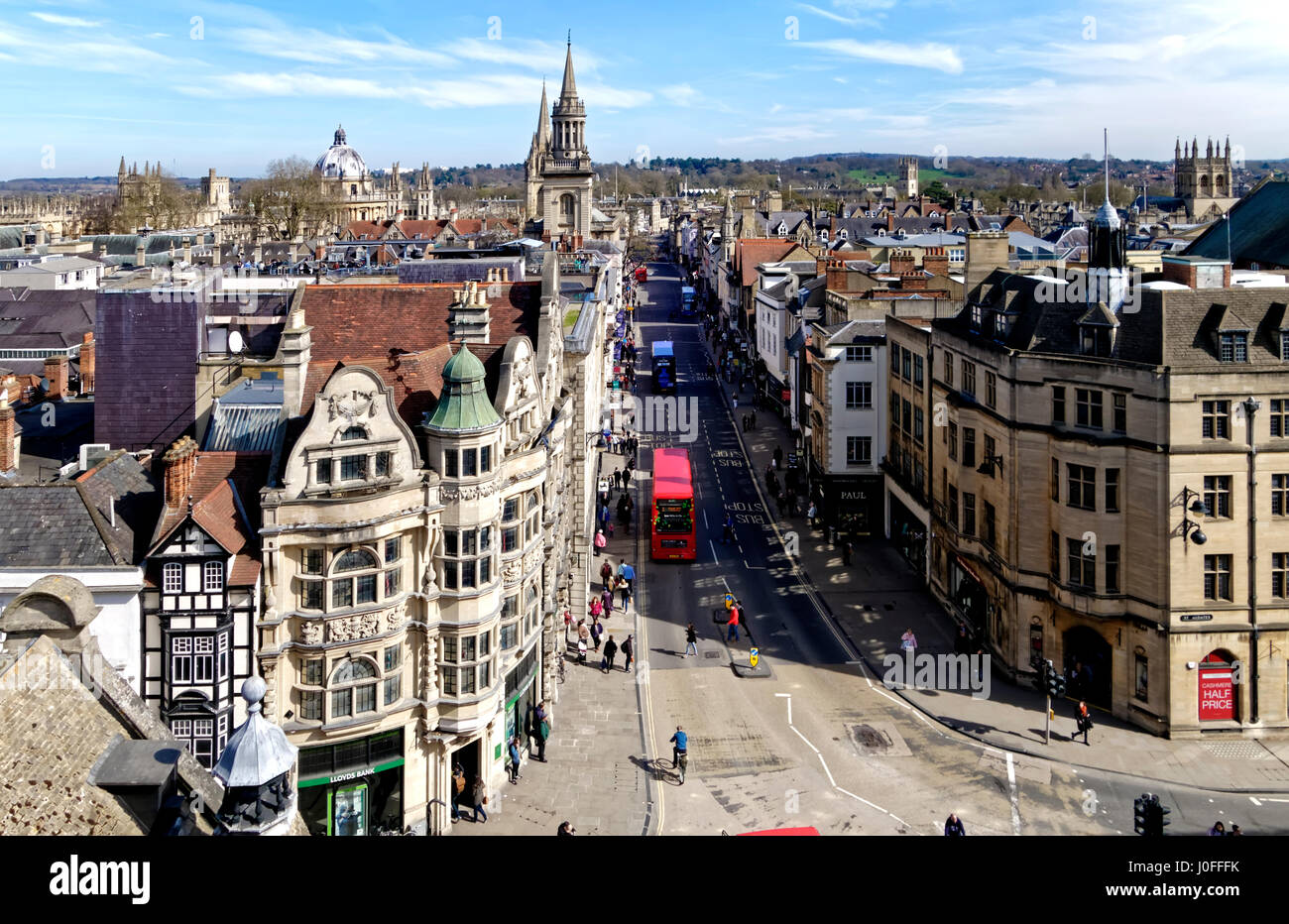 High Street, Oxford, United Kingdom. Stock Photo