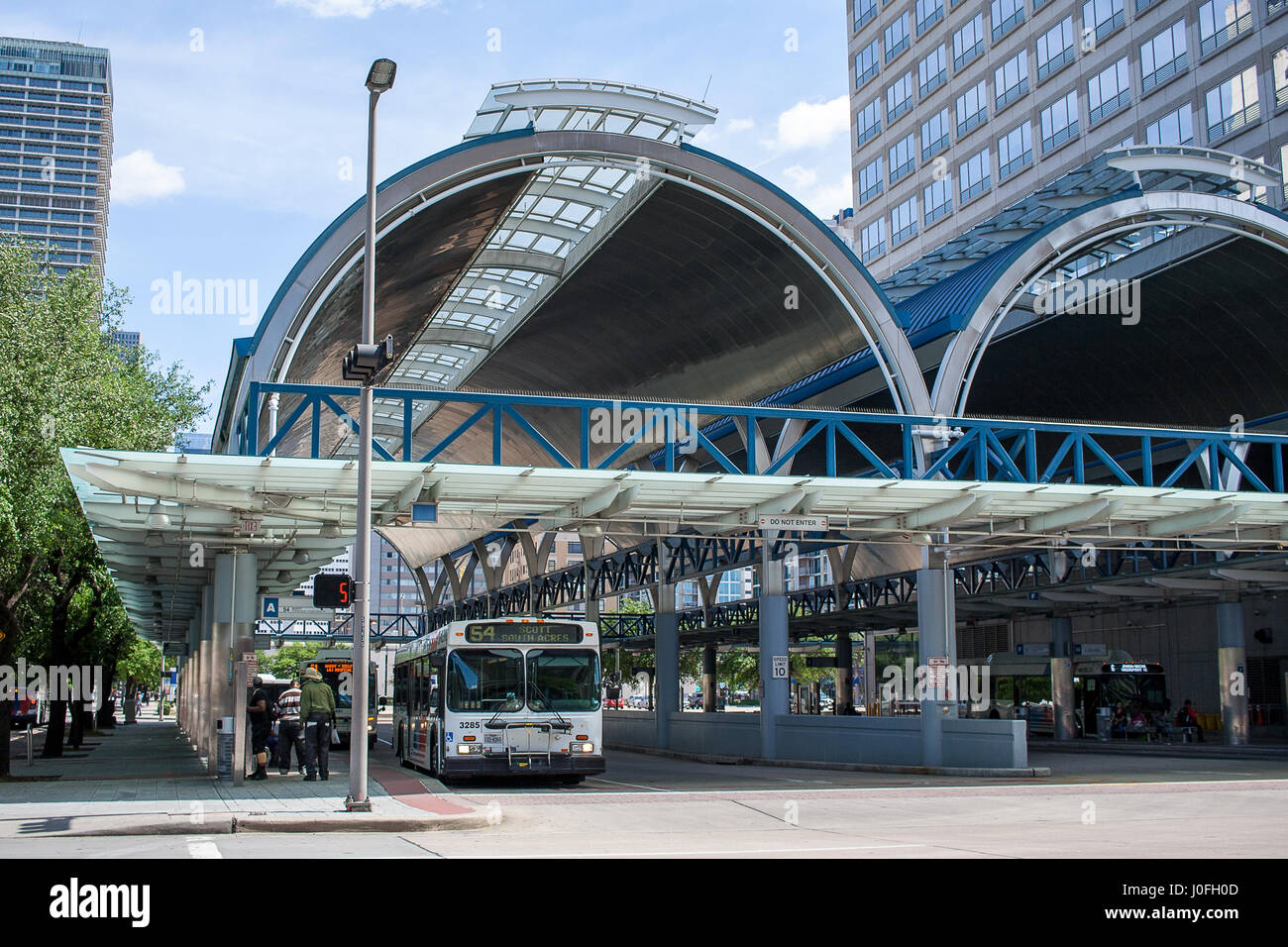 April, 2017, Houston, Texas The Houston Metro downtown transit station Stock Photo Alamy