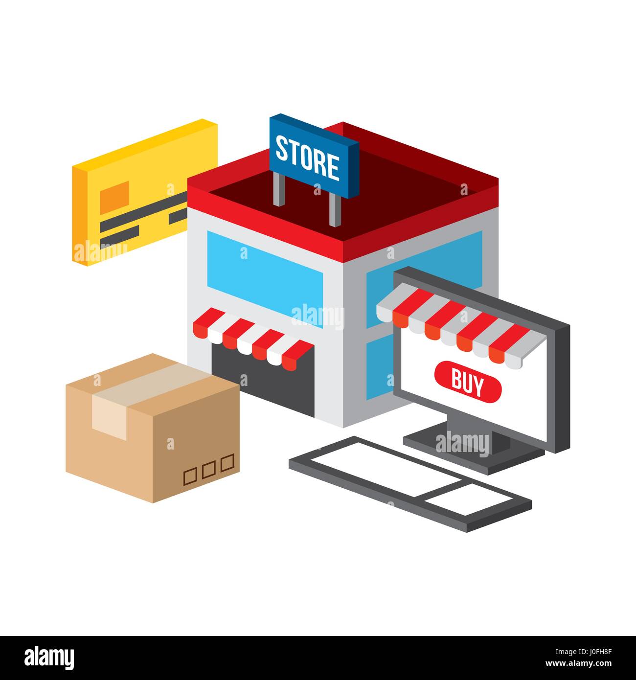 shopping isometric icons design Stock Vector Image & Art - Alamy