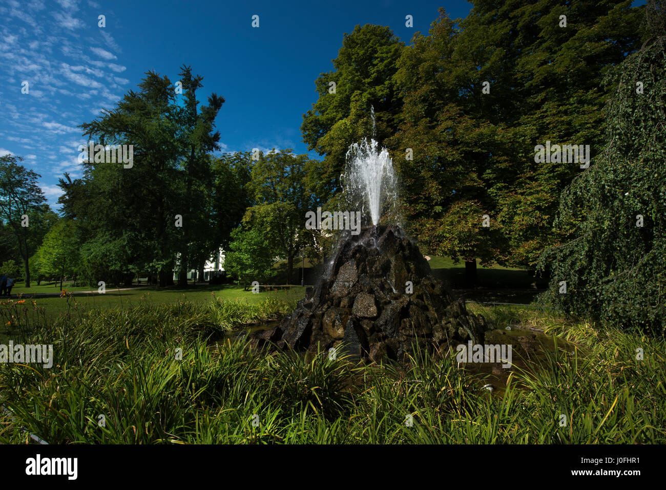 Fountain in the spa garden of Baden Baden_Baden-Wuerttemberg, Germany, Europe Stock Photo