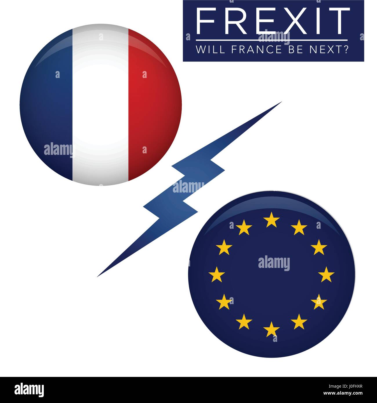 FREXIT France Decision to Leave EU Stock Vector