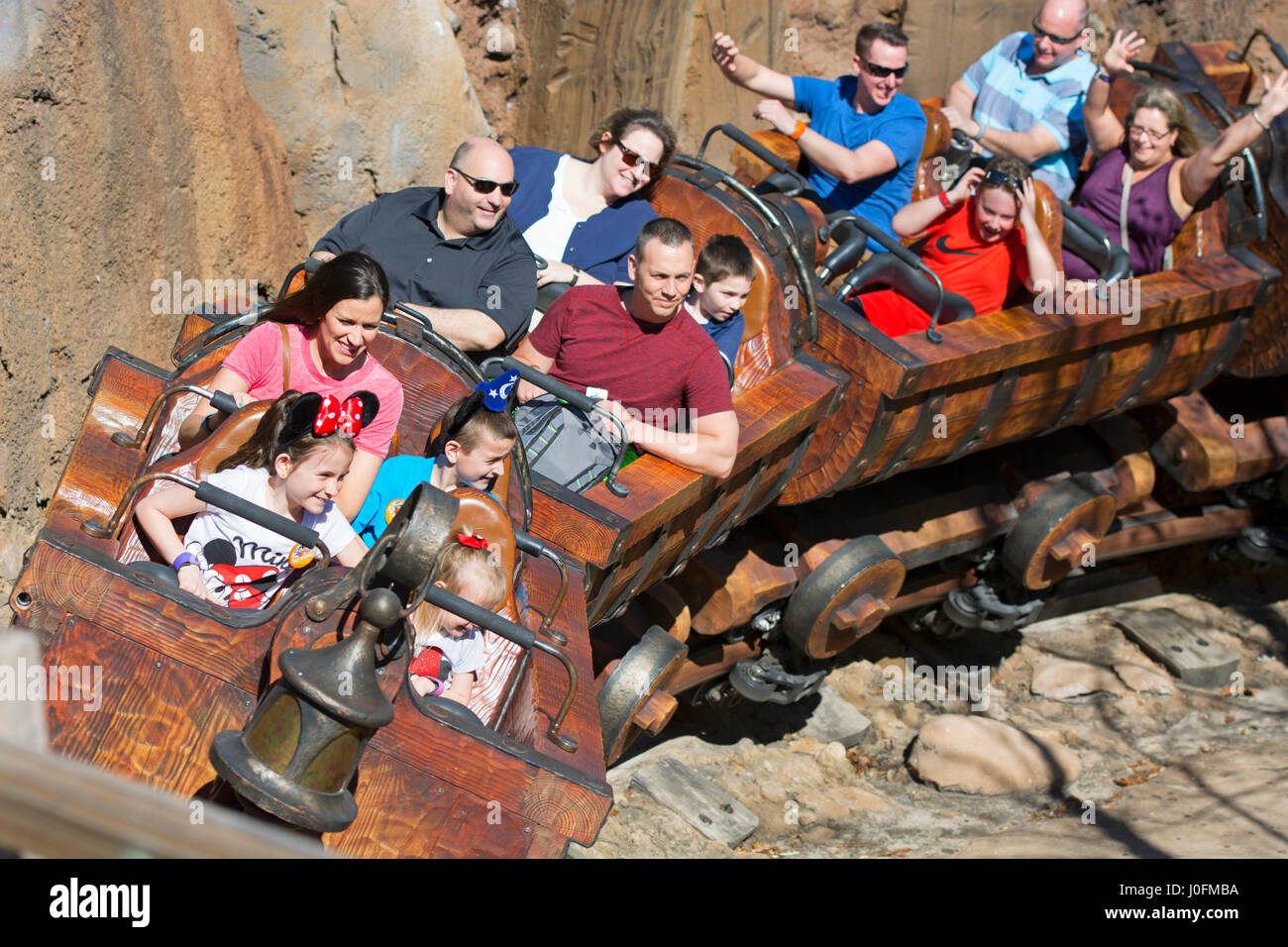 Disney Ride Rides,  Seven Dwarfs Mine Train, Disney World, Orlando  Florida Stock Photo