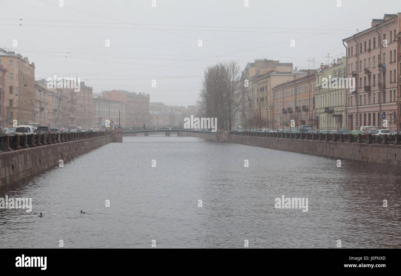 The Griboyedov Canal Quay, St. Petersburg, Russia. Stock Photo