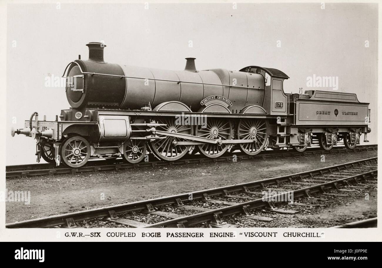 Locomotive no 175 : 'Viscount Churchill' 0-6-0 Bogie passenger engine. Originally called 'The Great Bear', renamed 'Viscount Churchill' in 1924 Stock Photo