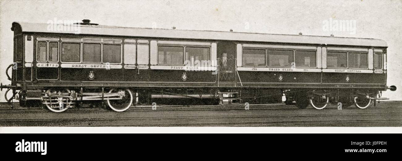Steam rail motor coach no 1 Stock Photo Alamy