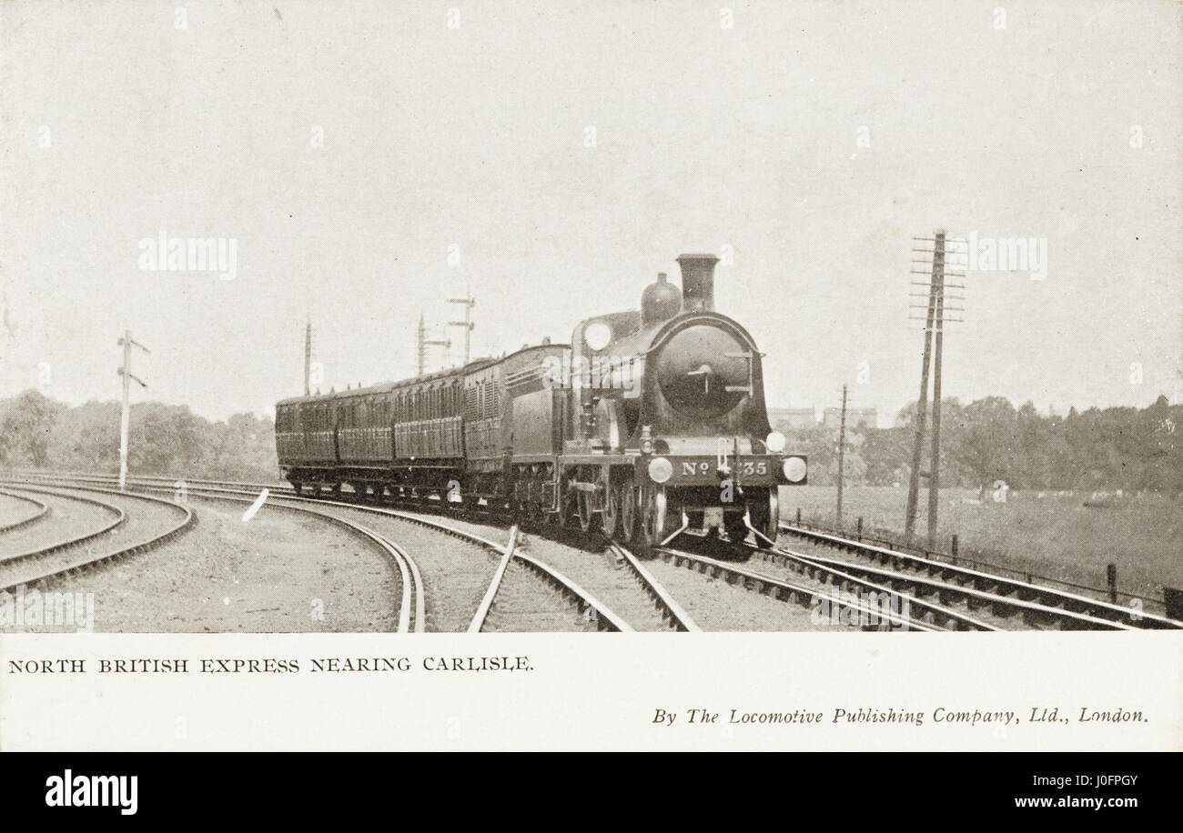 Locomotive no 235: North British Express nearing Carlisle Stock Photo