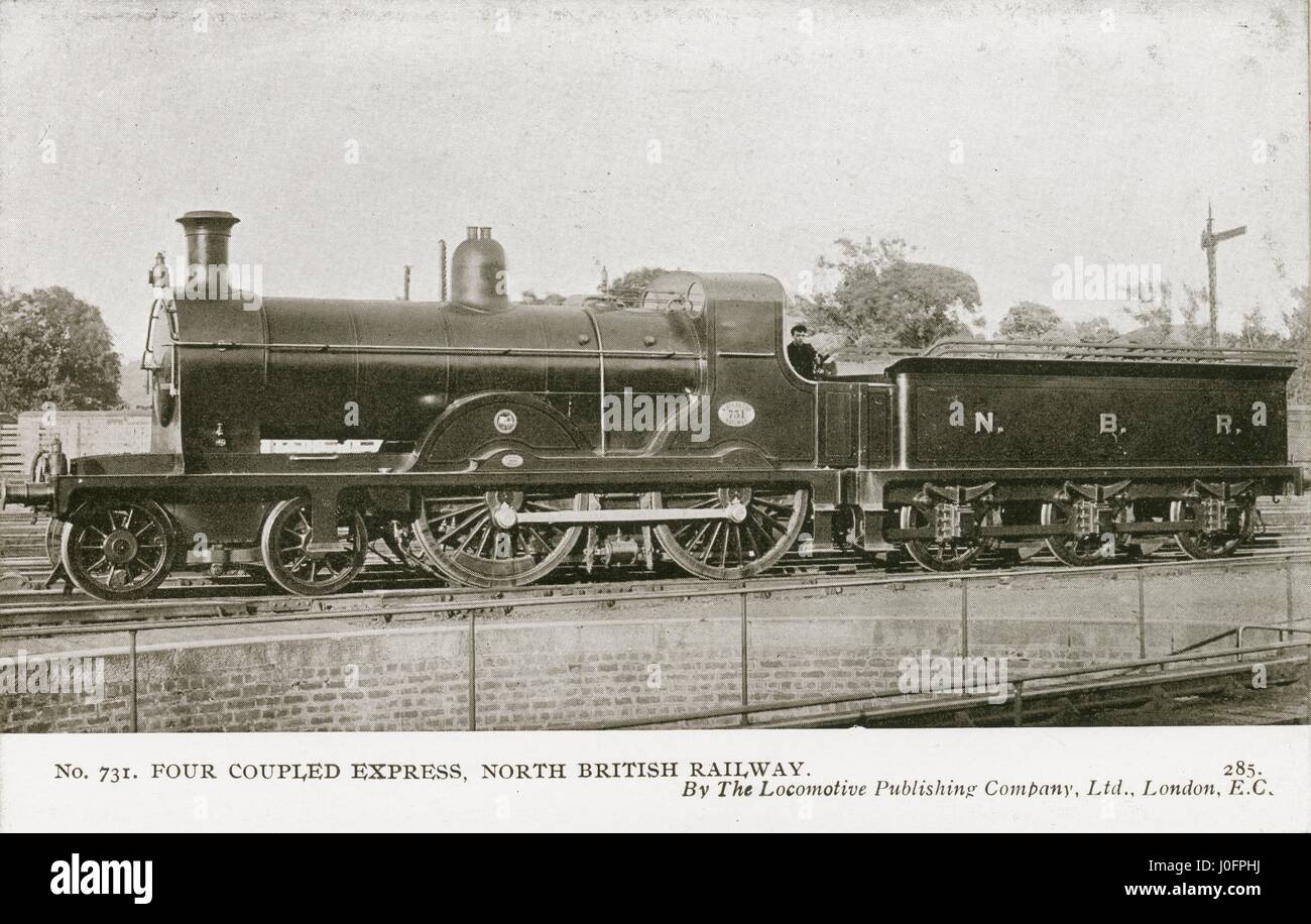 Locomotive no 731: 4-4-0 [four coupled] Express Stock Photo