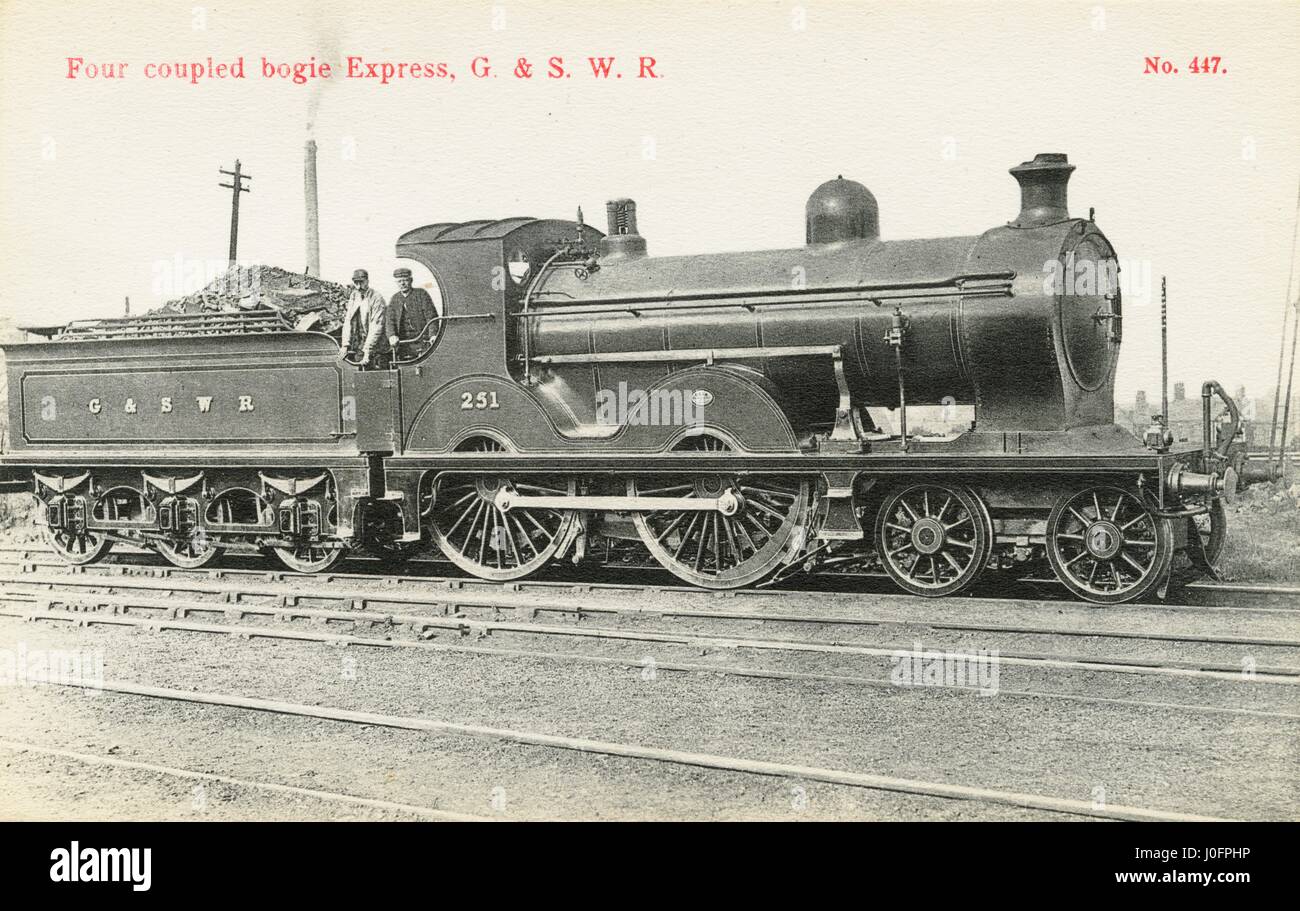 Locomotive no 251: 4-4-0 [four coupled] Bogie Express Stock Photo