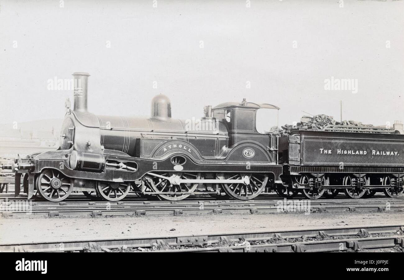 Locomotive no 79: 'Atholl' 4-4-0 Clyde Bogie Class, built Jun 1886. Renumbered 79A in Mar 1917 Stock Photo