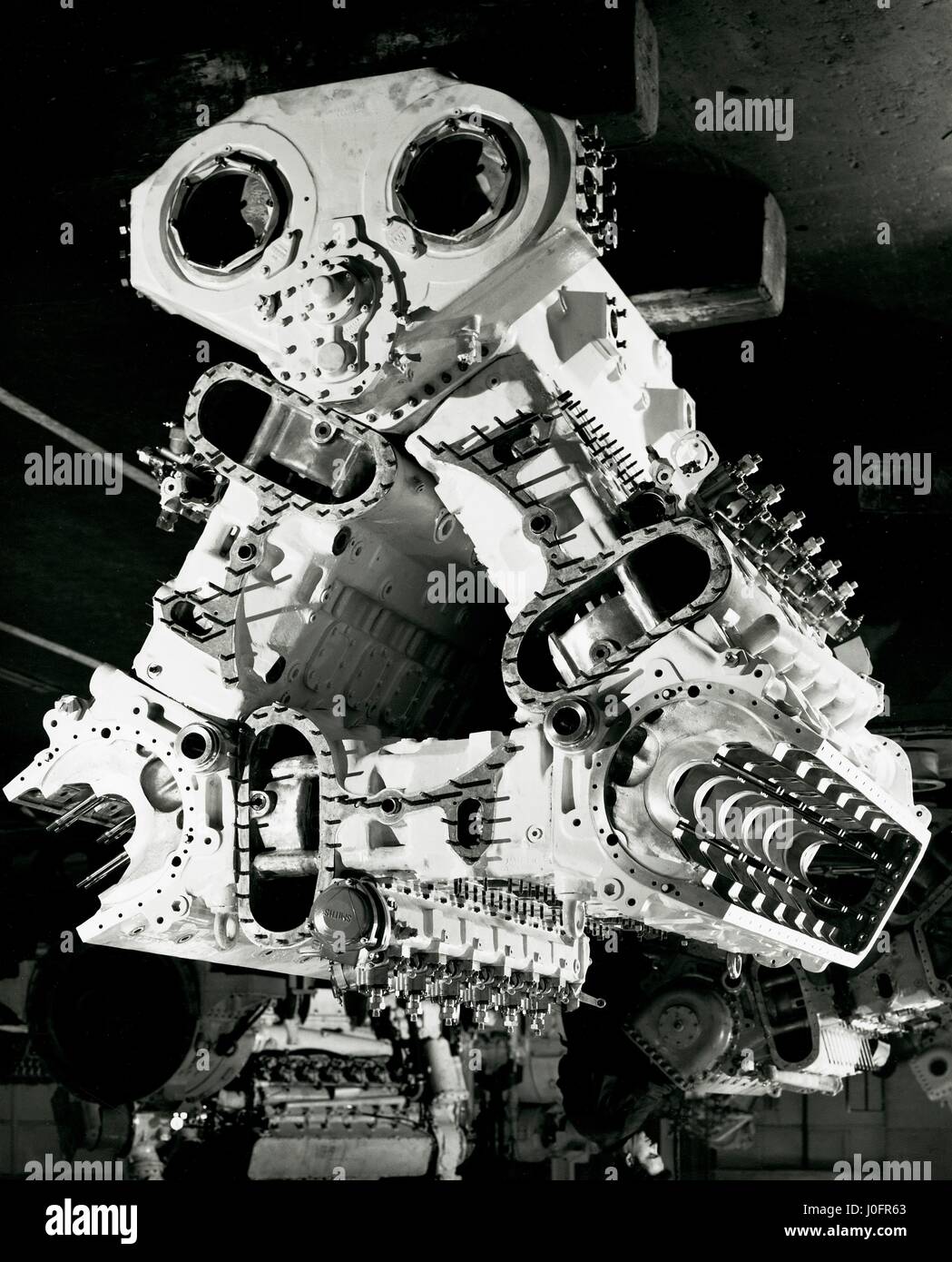 Deltic D18 engine, triangle Stock Photo