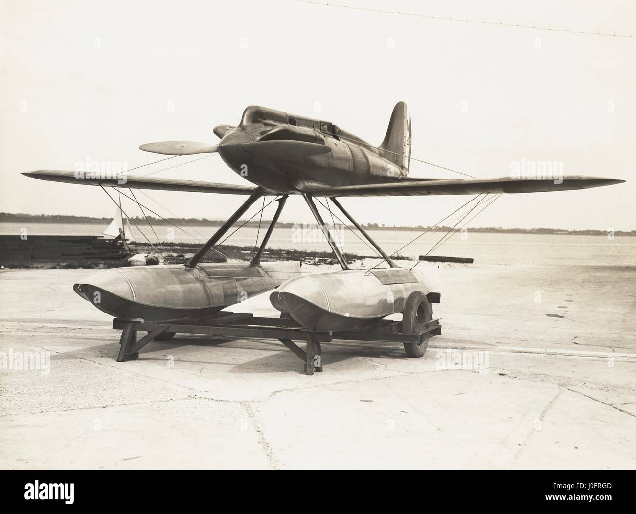 Golden Arrow, the seaplane with Napier Lion VIID engine, winner of the 1929 Schneider Trophy. Stock Photo