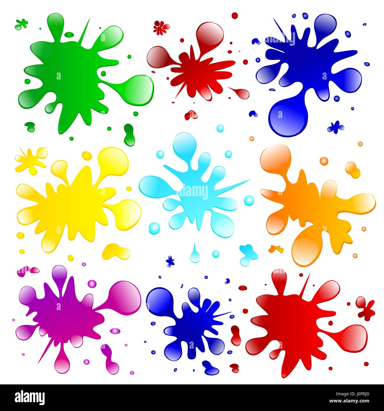 Colorful paint splatters Stock Vector Image & Art - Alamy