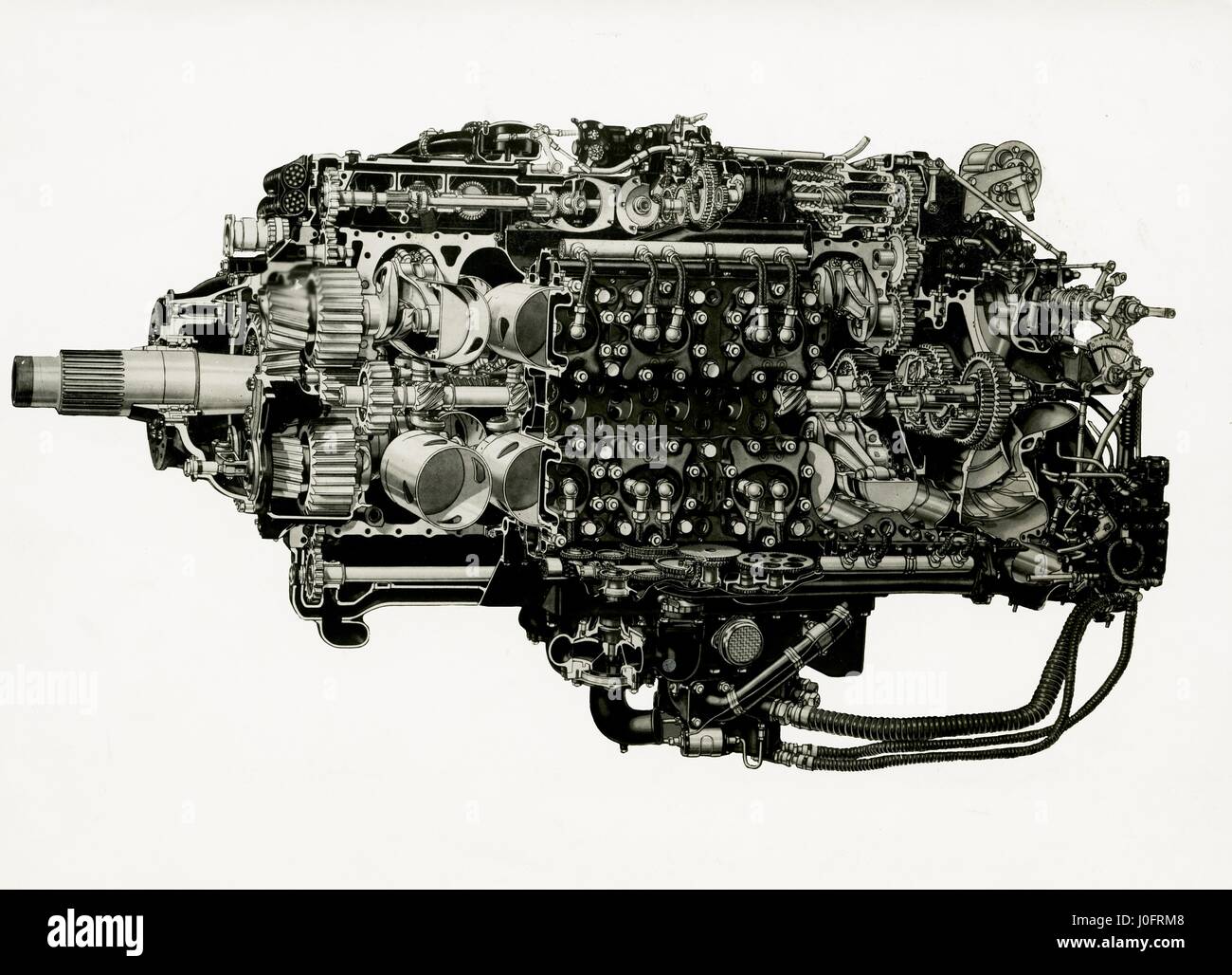 Sabre VA 24 cylinder engine Stock Photo