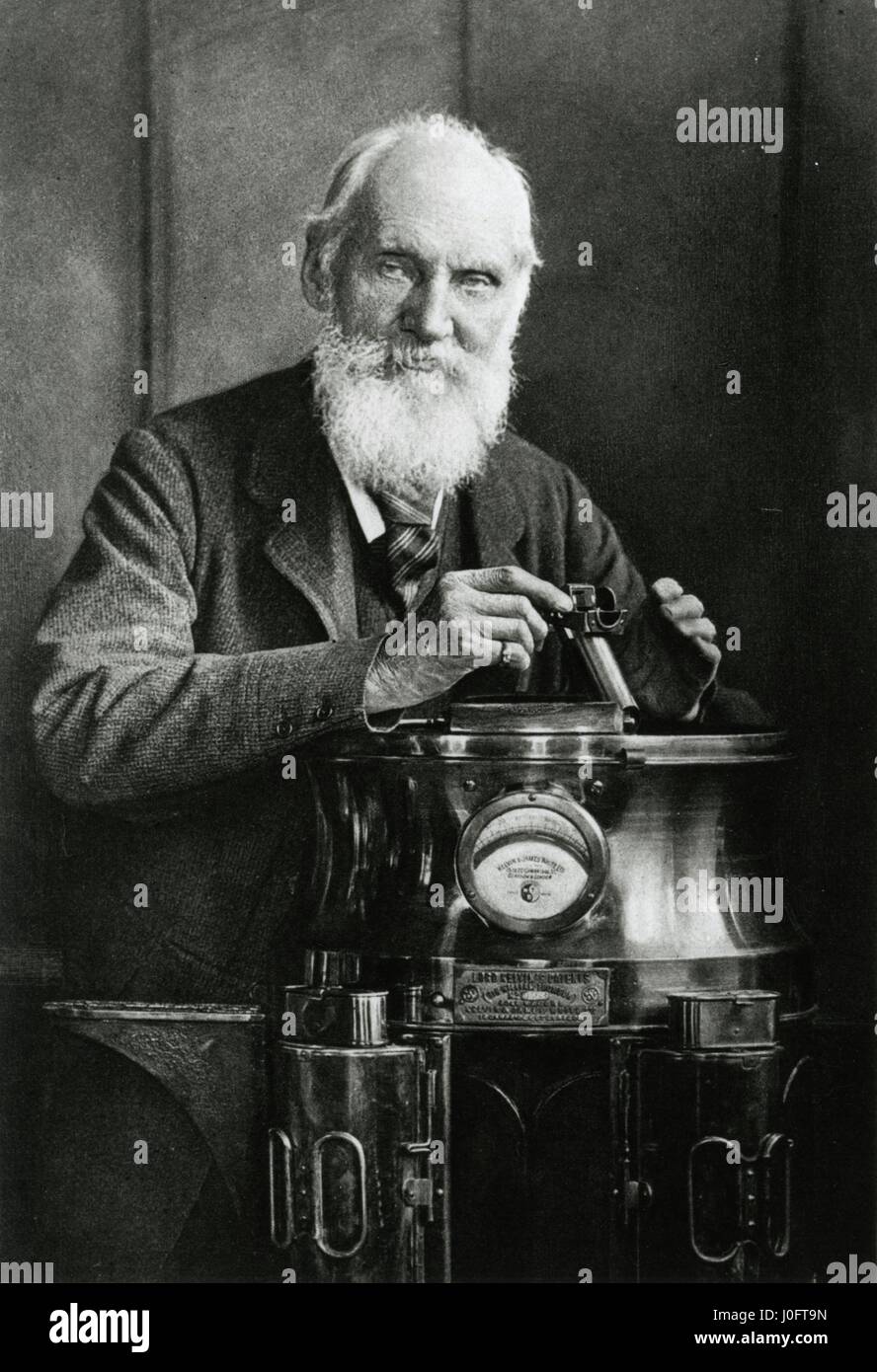 Lord Kelvin (18241907) and his compass, Glasgow Stock Photo Alamy