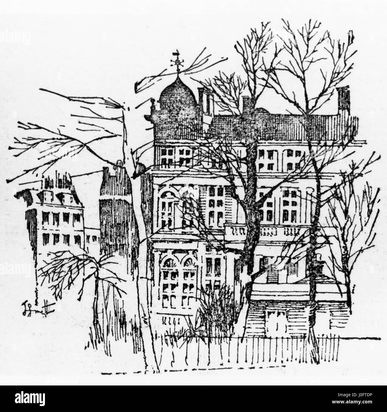 Institution of Mechanical Engineers headquarters, from a newspaper
