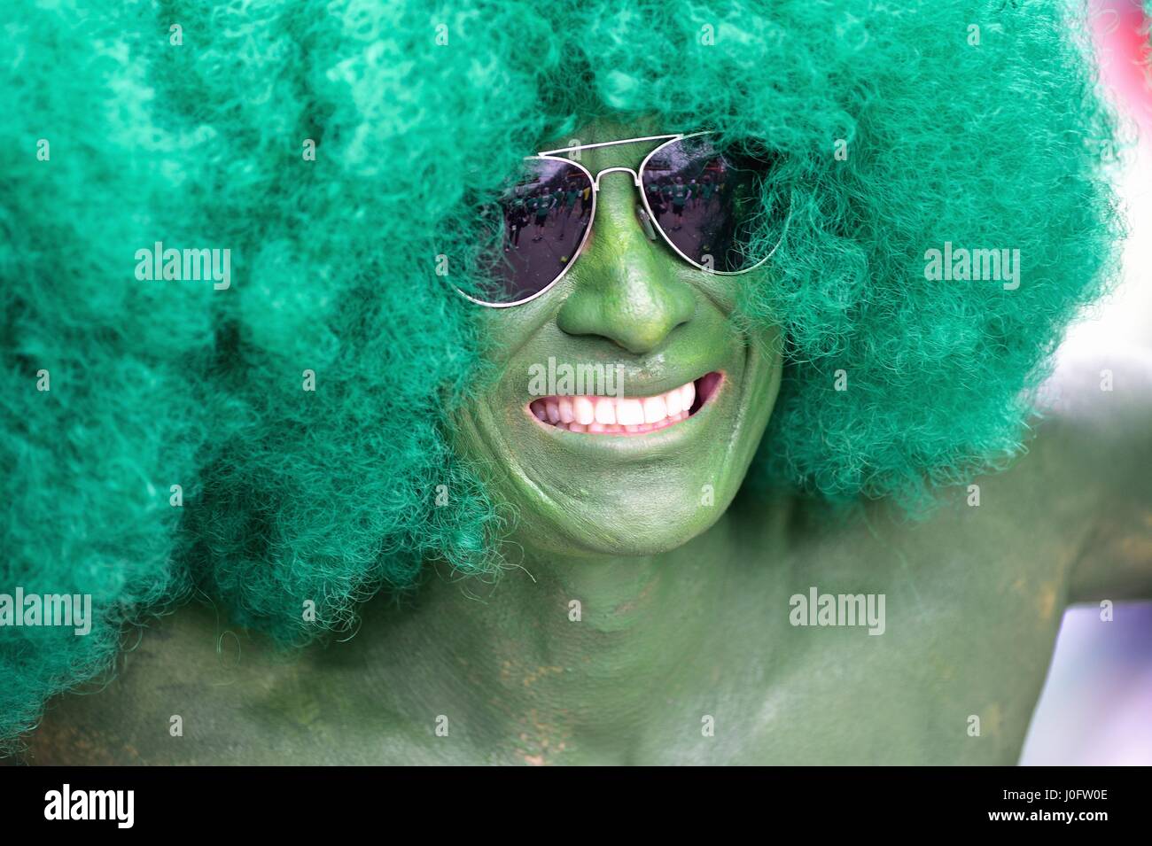 The 8K Shamrock Shuffle kicks off the running season in Chicago annually in early April and is treated by many as a fun run. Stock Photo