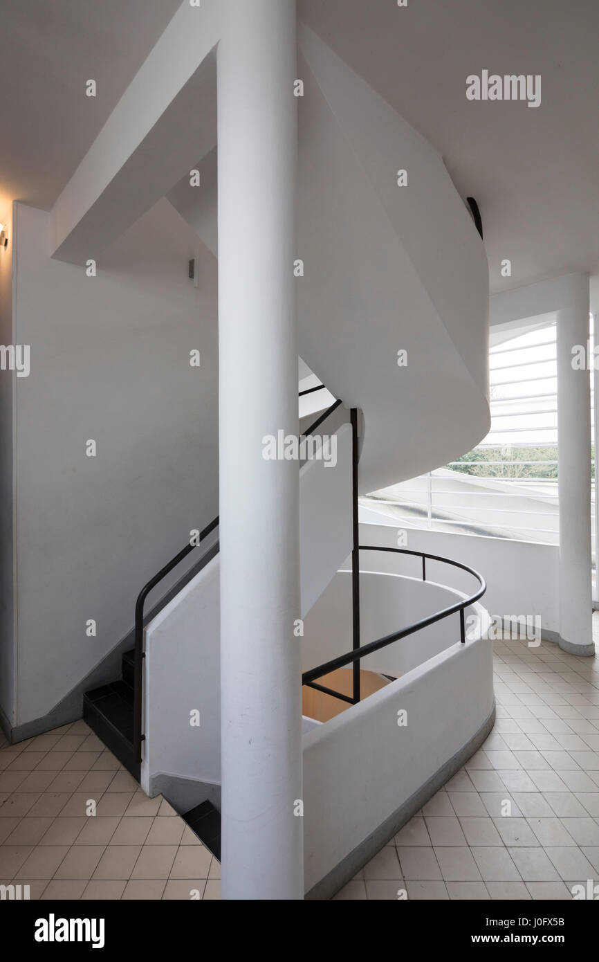 Villa Savoye at Poissy, France, modernist architectural icon of Le