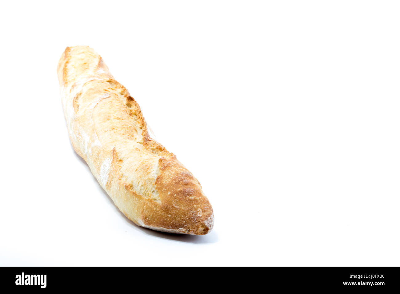 Rustic baguette bread isolated in white background Stock Photo - Alamy