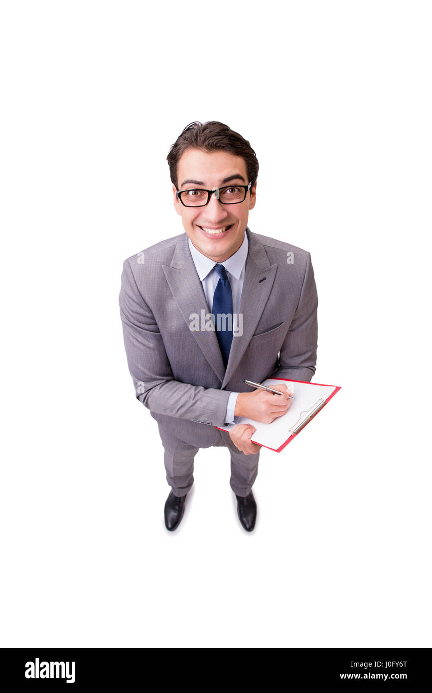 Young businessman isolated on the white background Stock Photo - Alamy