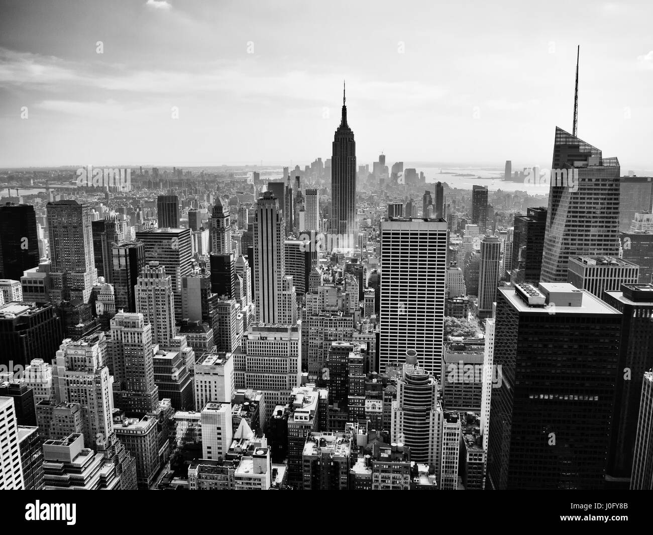 View from the Rockefeller Building on Manhattan Stock Photo
