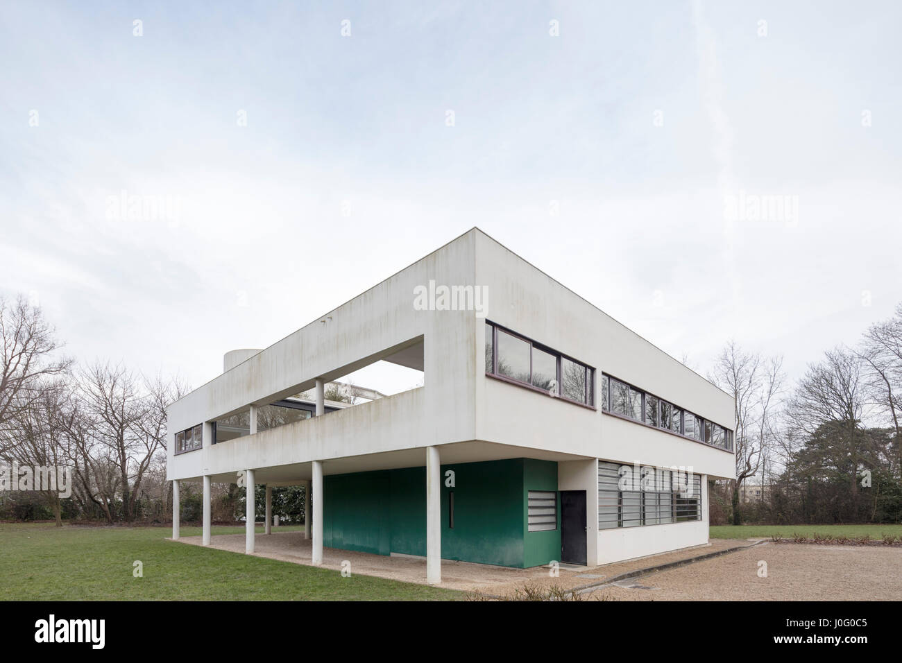 Villa Savoye at Poissy, France, modernist architectural icon of Le